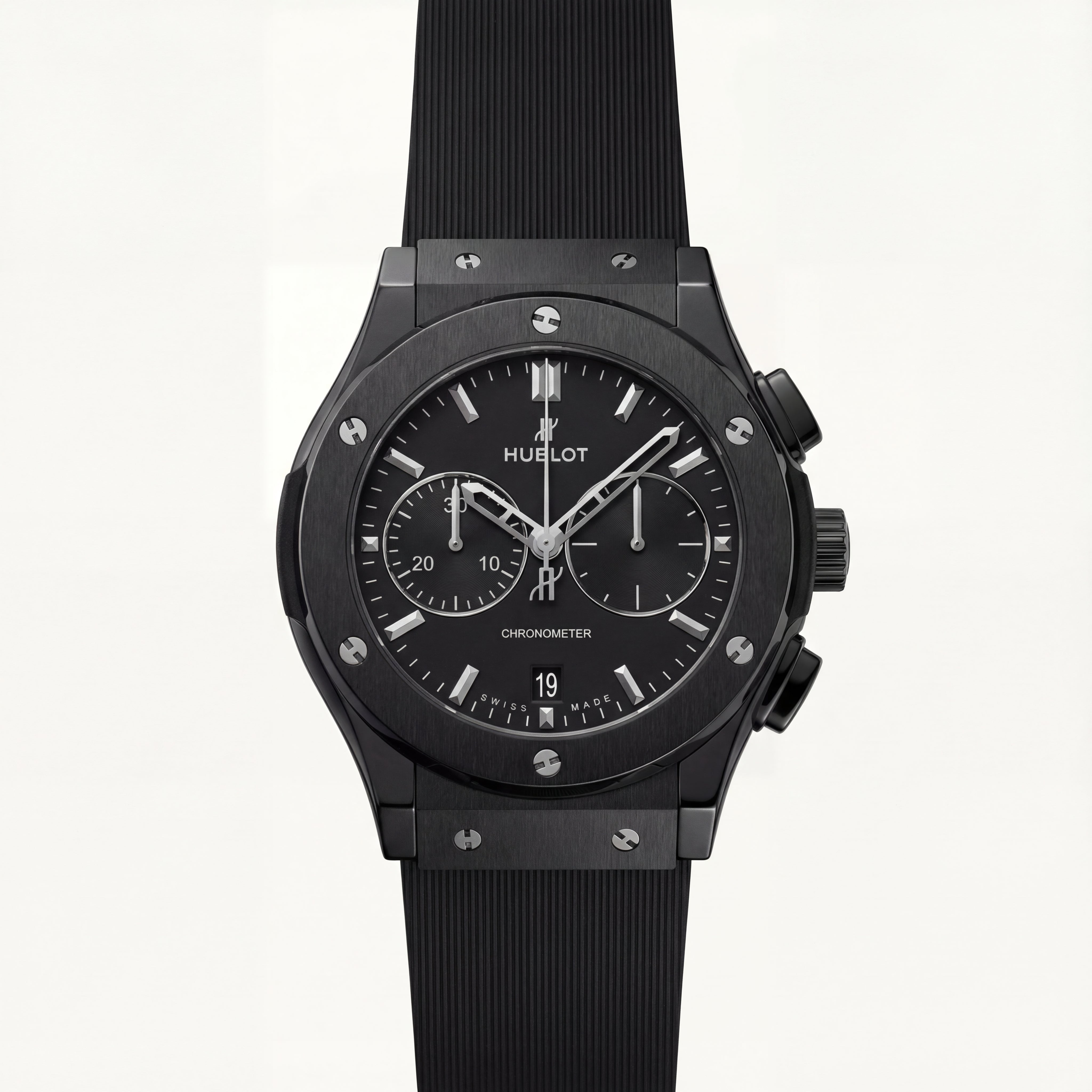 All-Black Chronograph Watch – Sport Luxury Edition