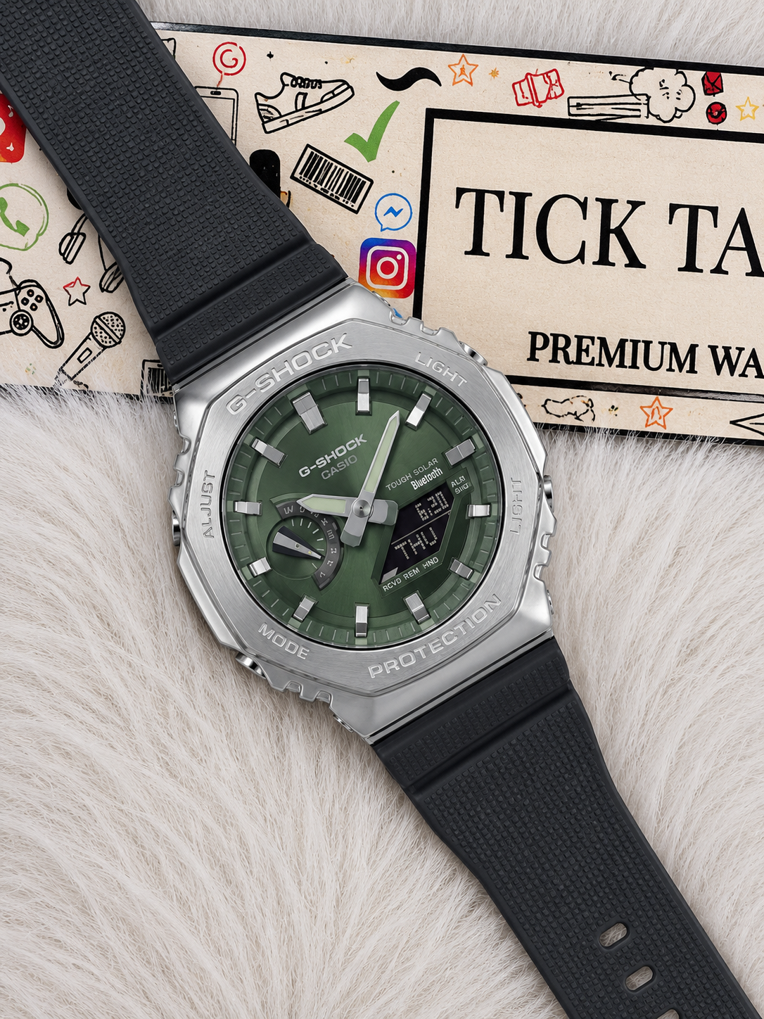 Forest Green Dial Solar Bluetooth Sports Men’s Watch