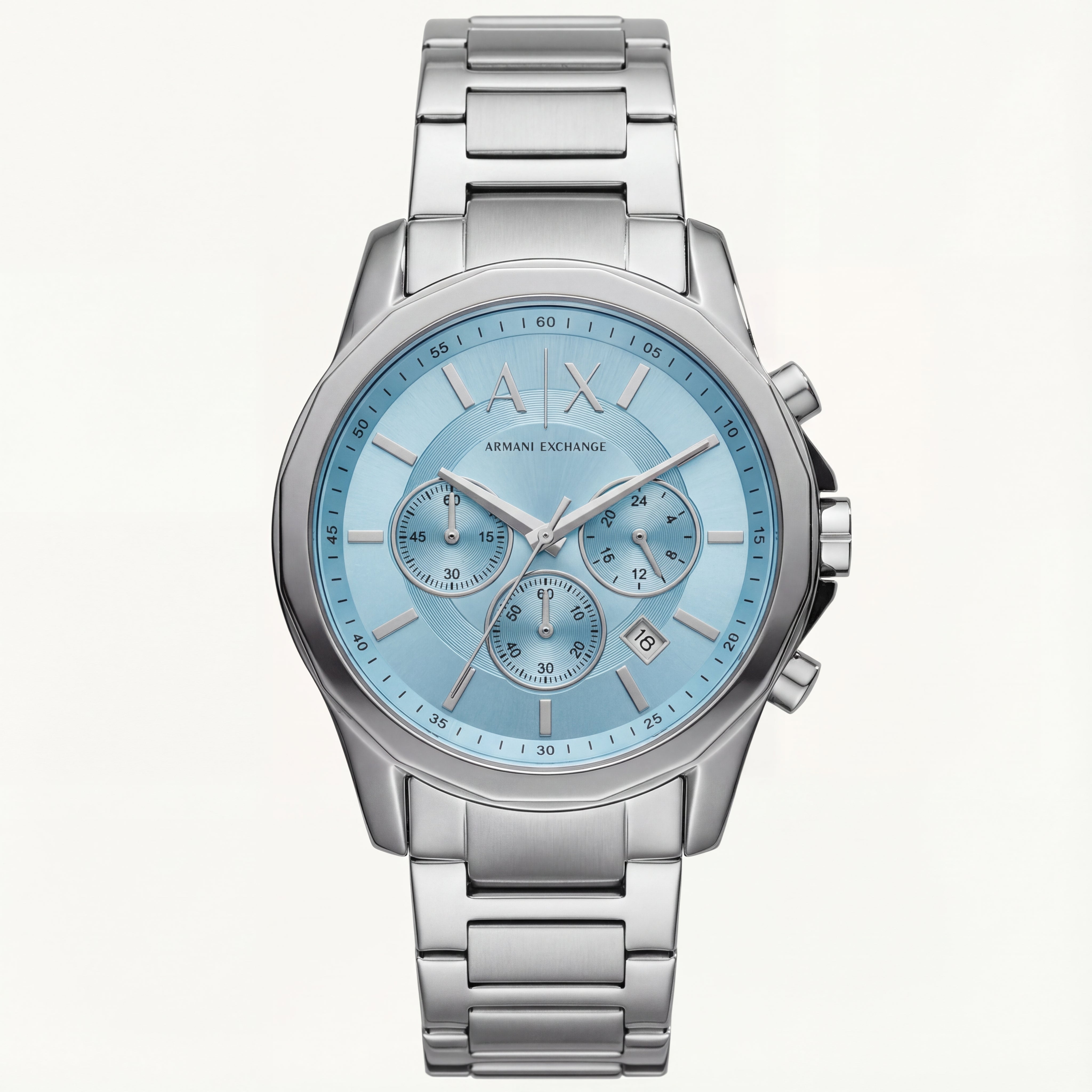 Centrix Ice Blue Silver Chronograph Watch