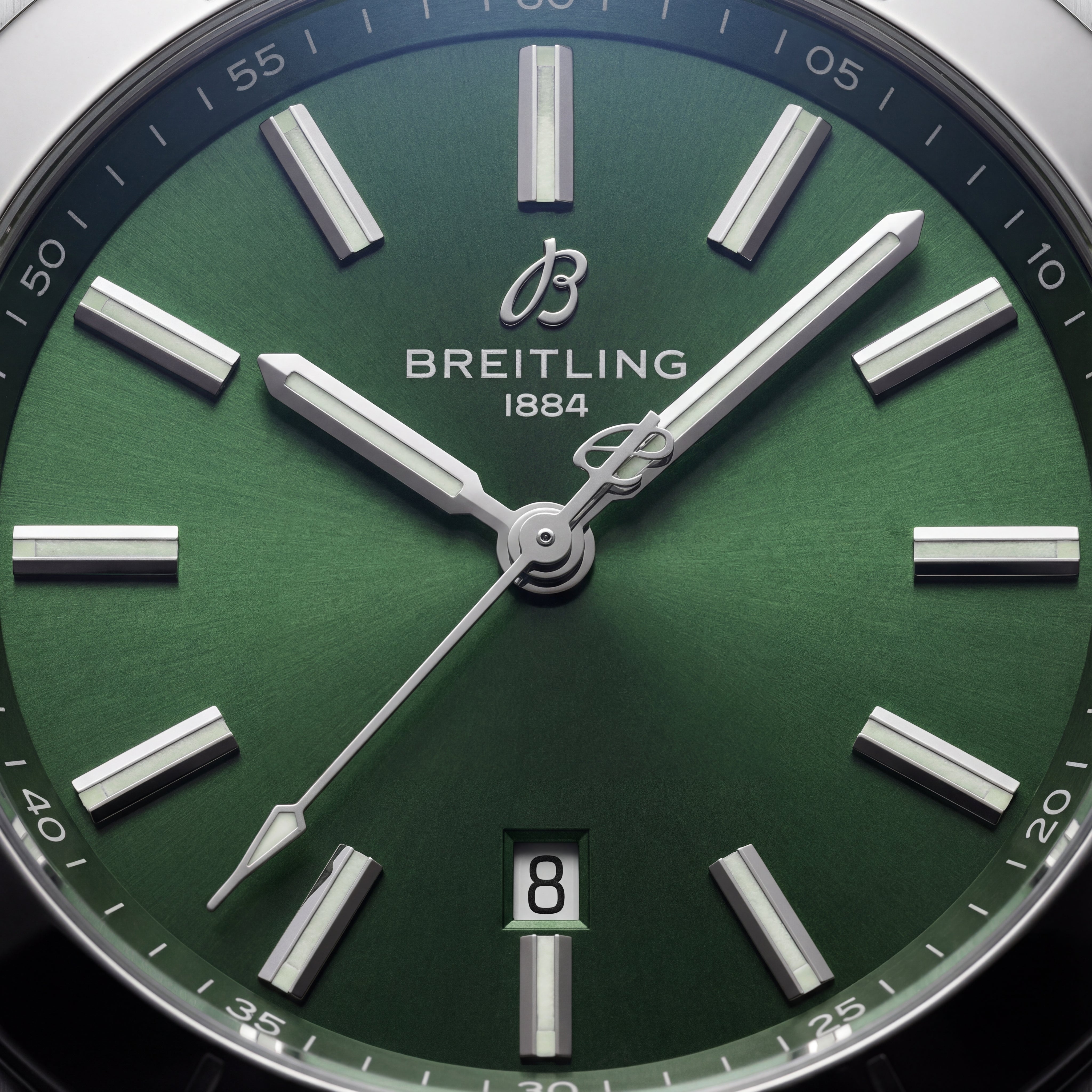 Emerald Green Sunburst Steel Luxury Men’s Watch
