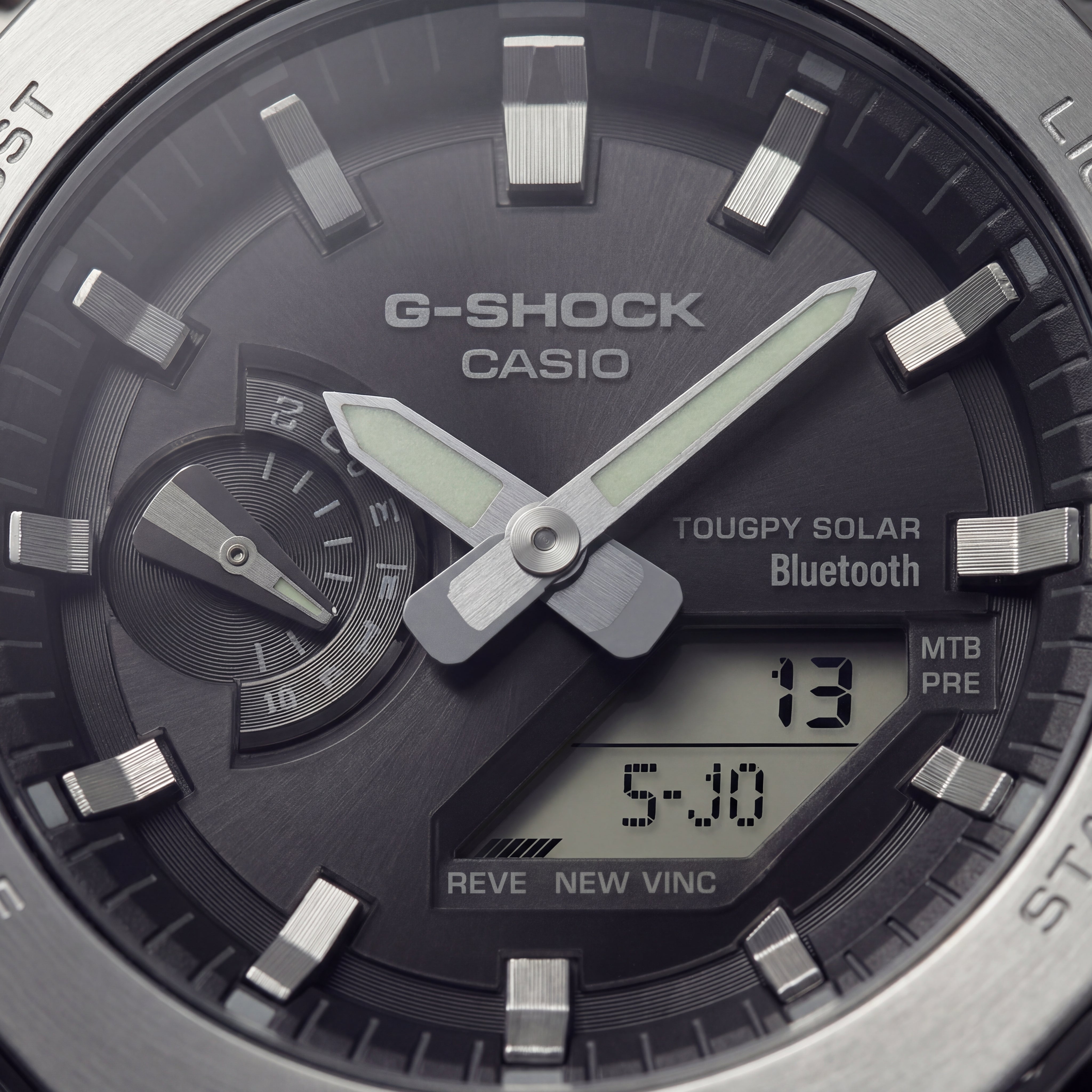 Steel Bezel Solar Bluetooth Sports Men’s Watch