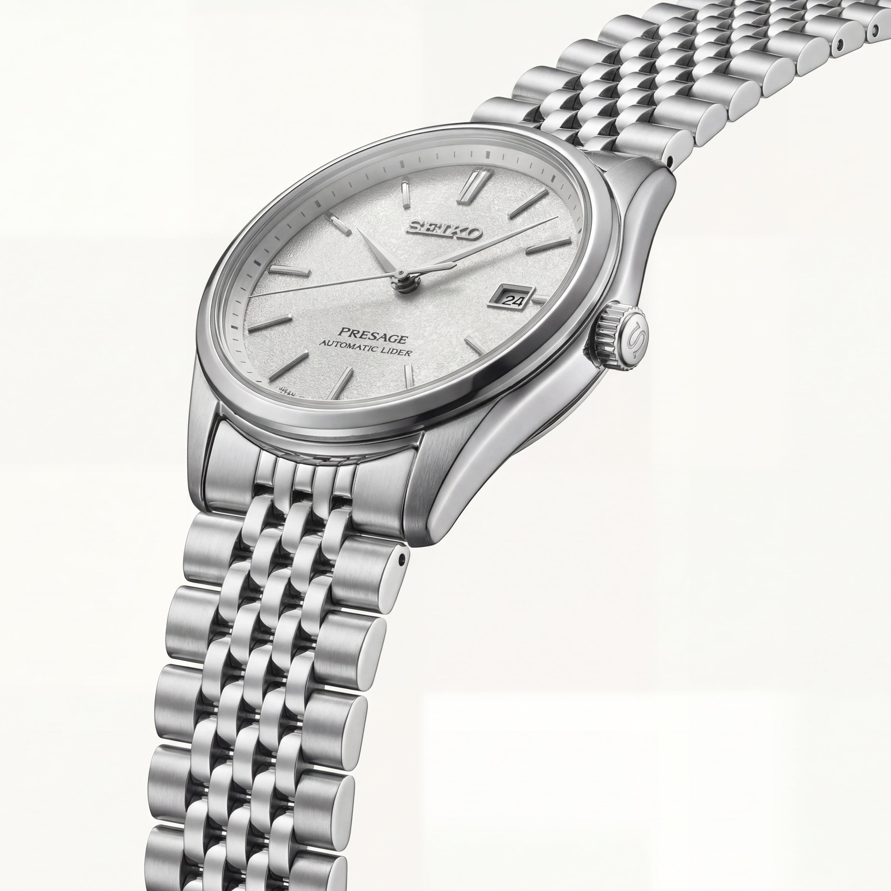 Silver Textured Dial Automatic Classic Men’s Watch