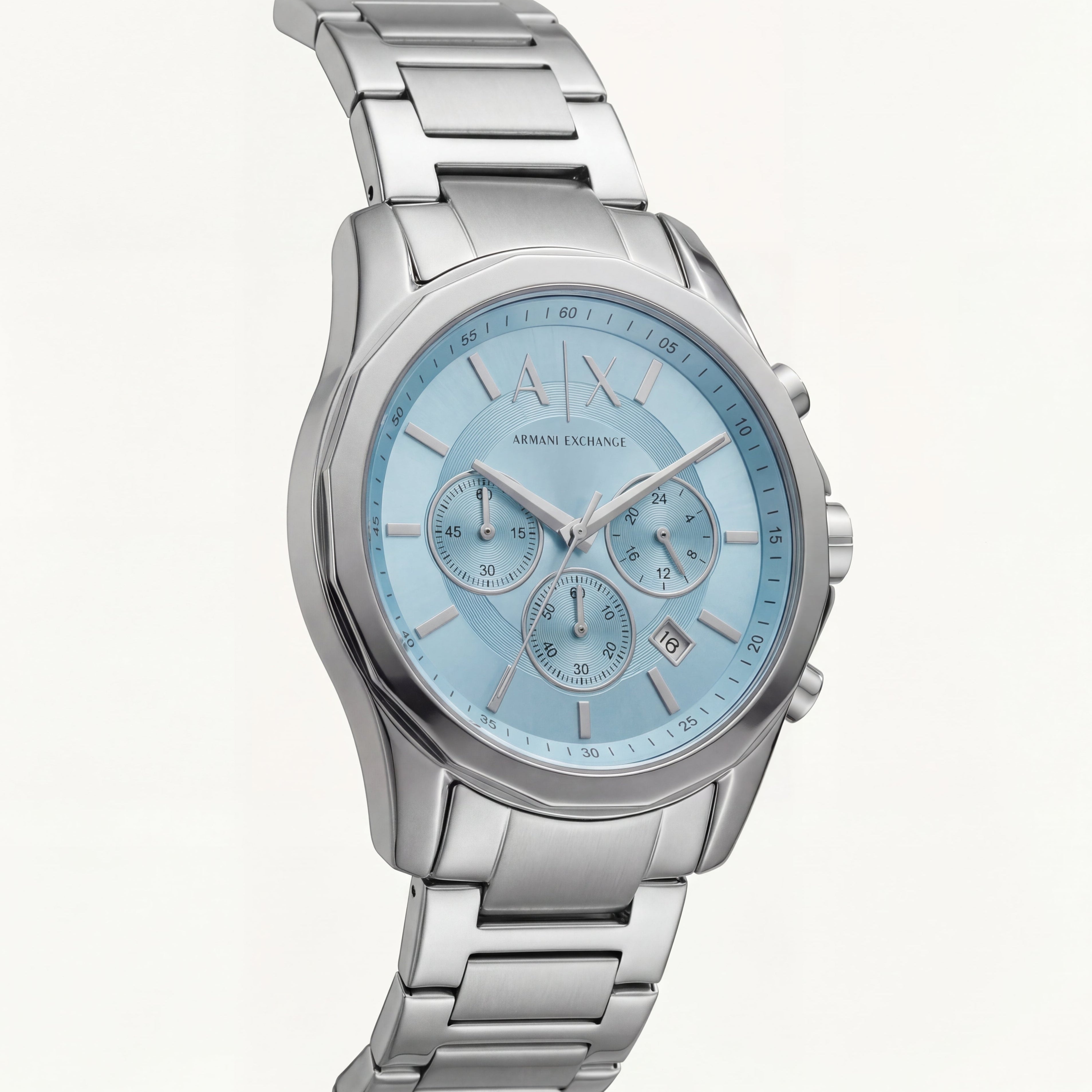 Centrix Ice Blue Silver Chronograph Watch