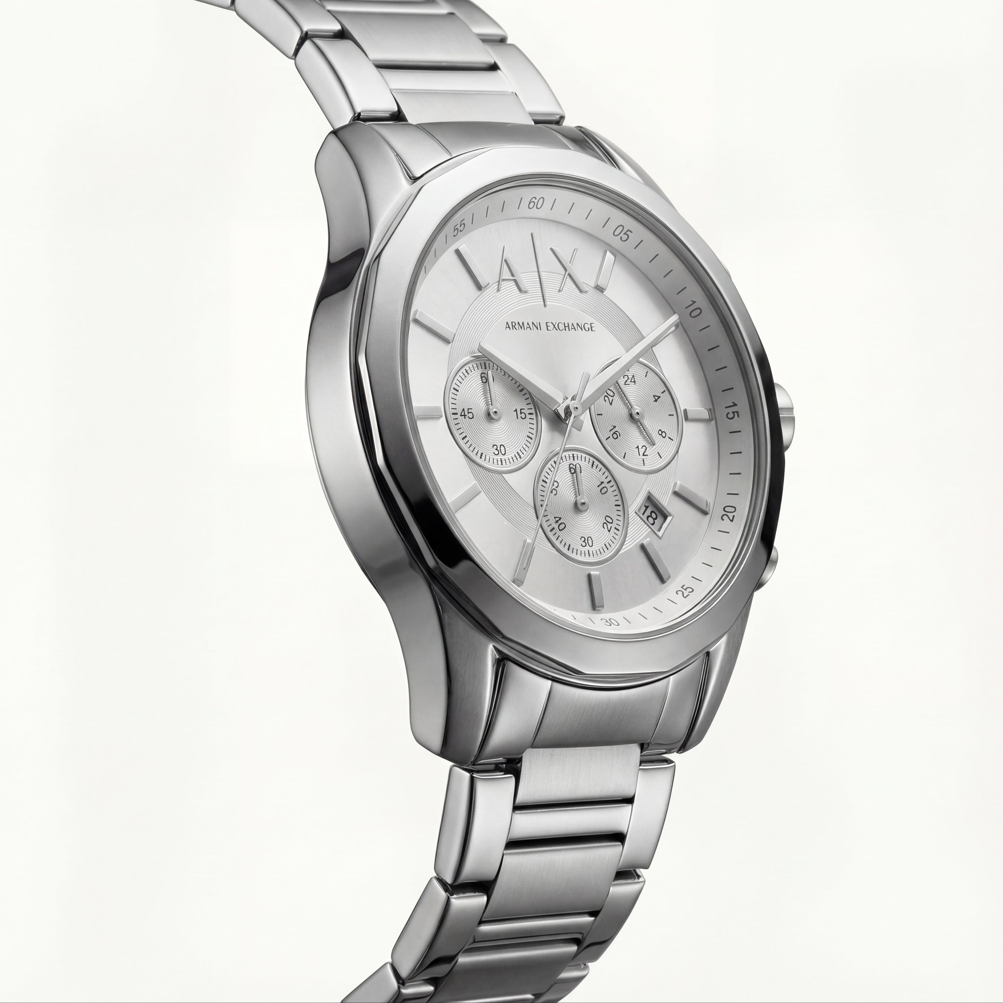 Centrix Classic Silver Chronograph Watch