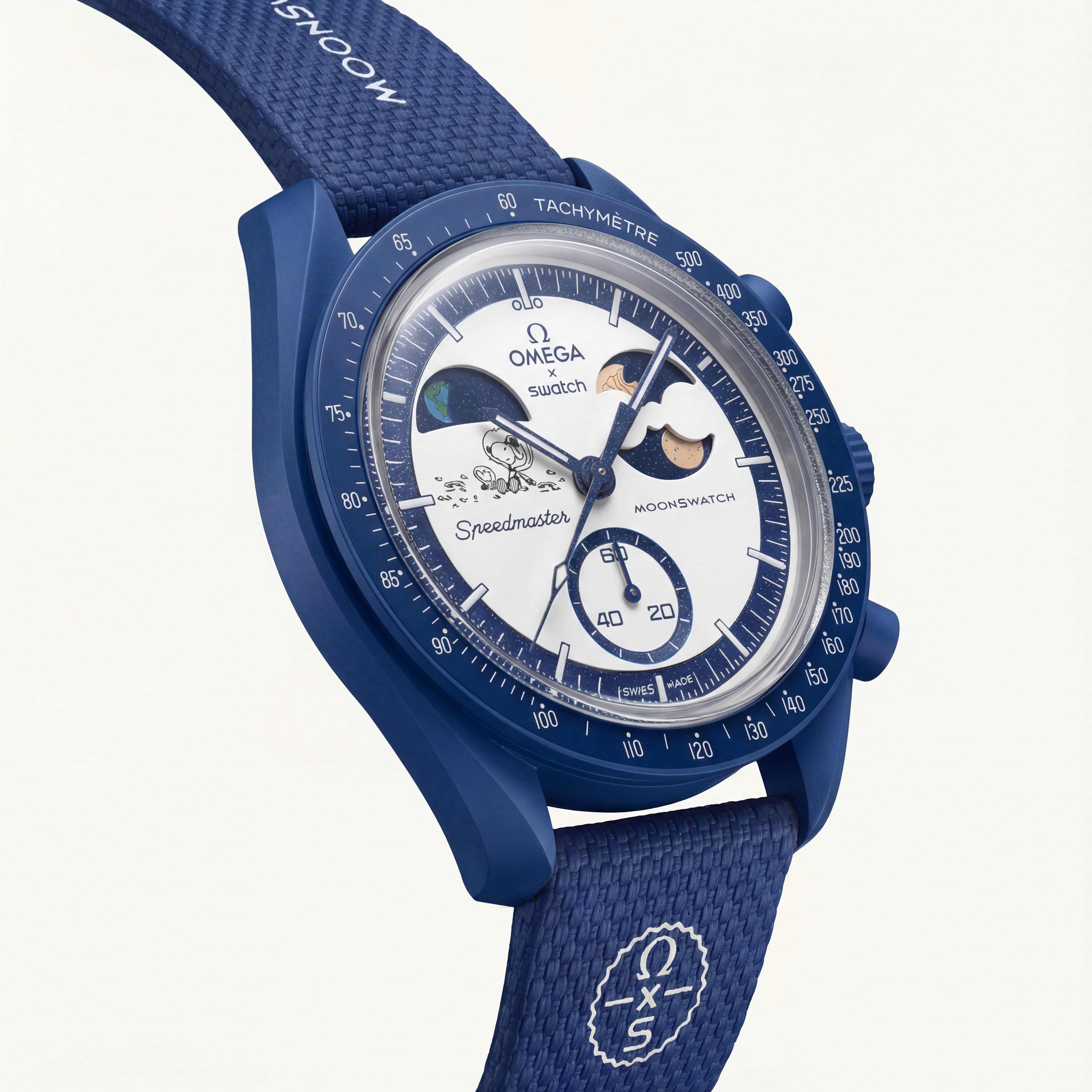 Blue Moon Chronograph Watch with Tachymeter Bezel