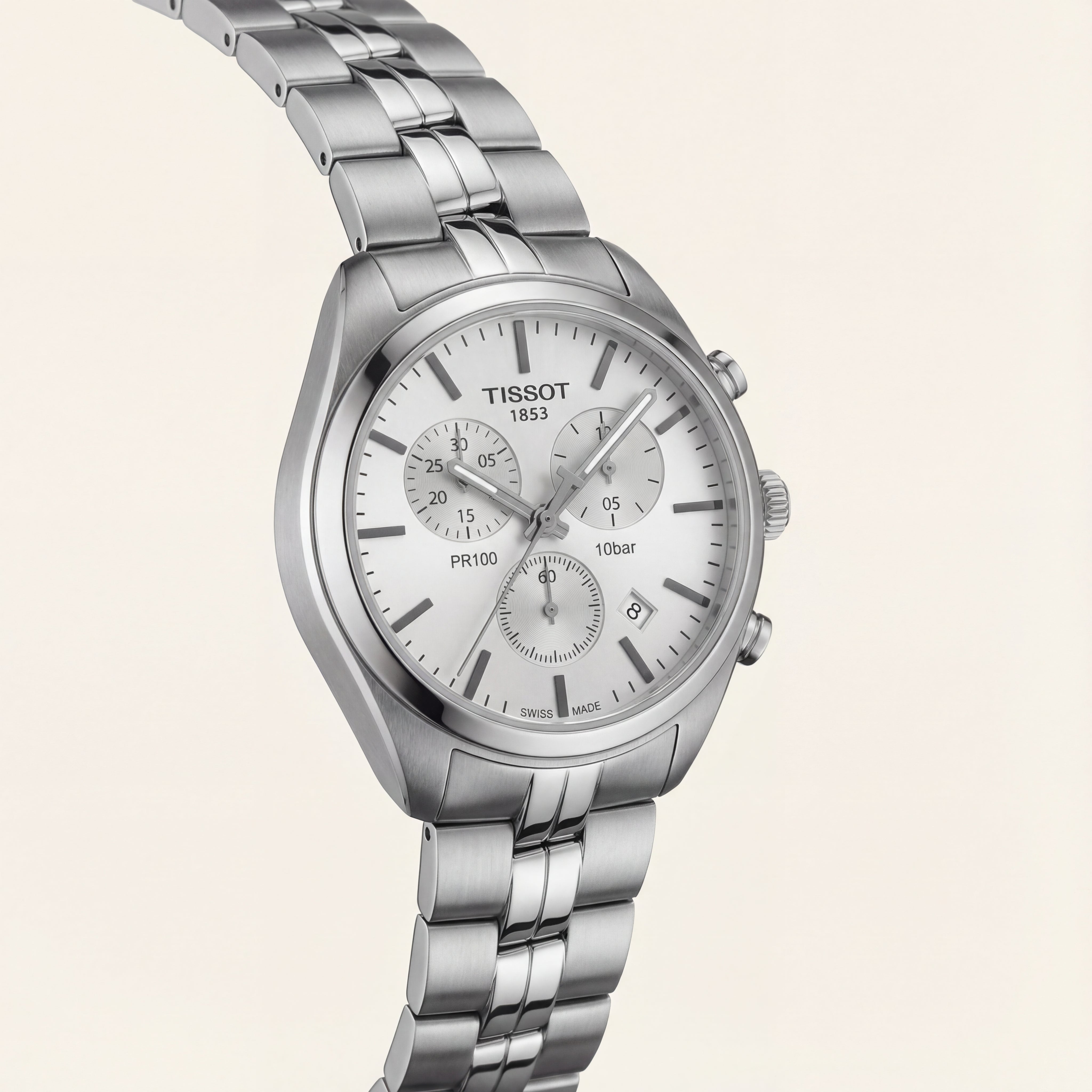 Silver Sunray Dial Chronograph Men’s Watch