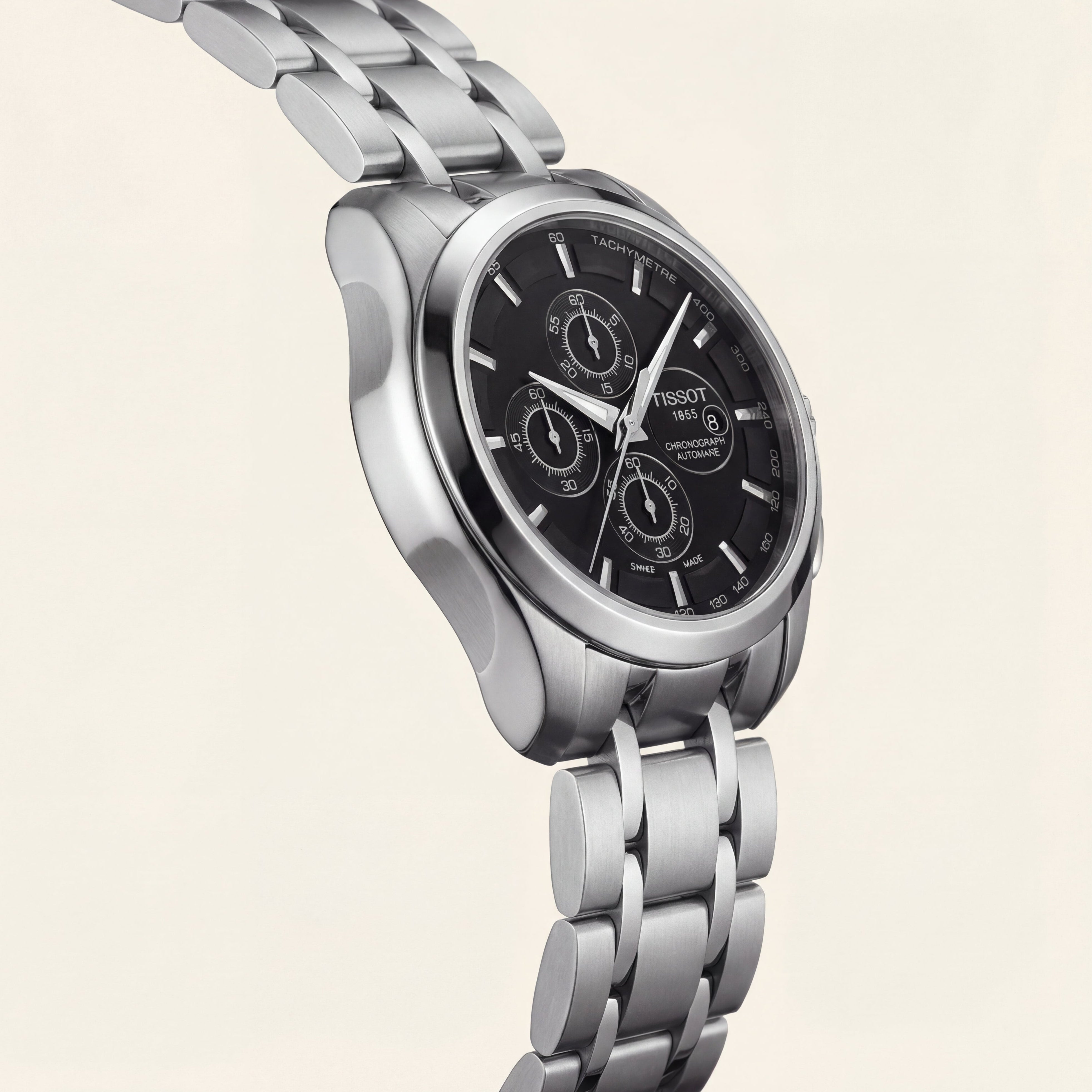 Premium Stainless Steel Chronograph Black Dial Men’s Watch