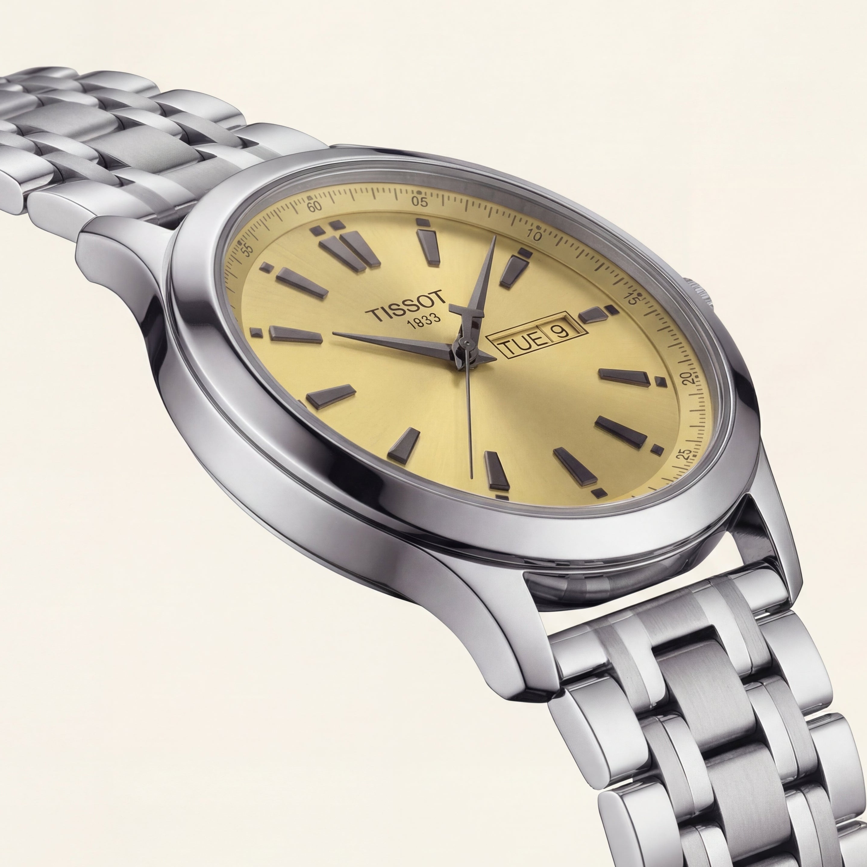 Classic Champagne Dial Steel Men’s Watch