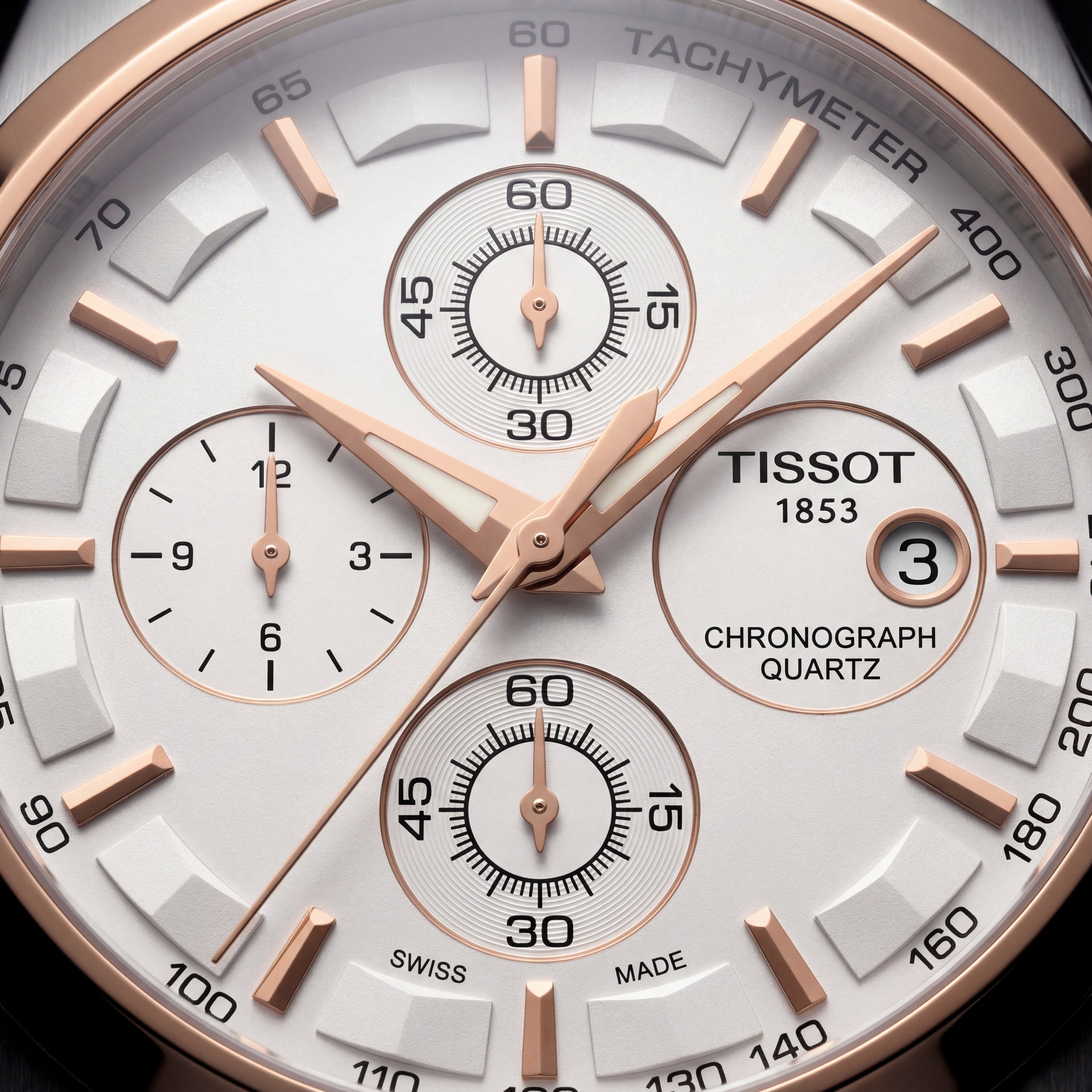 Men’s Silver & Rose Gold Chronograph Style Watch – Premium Design