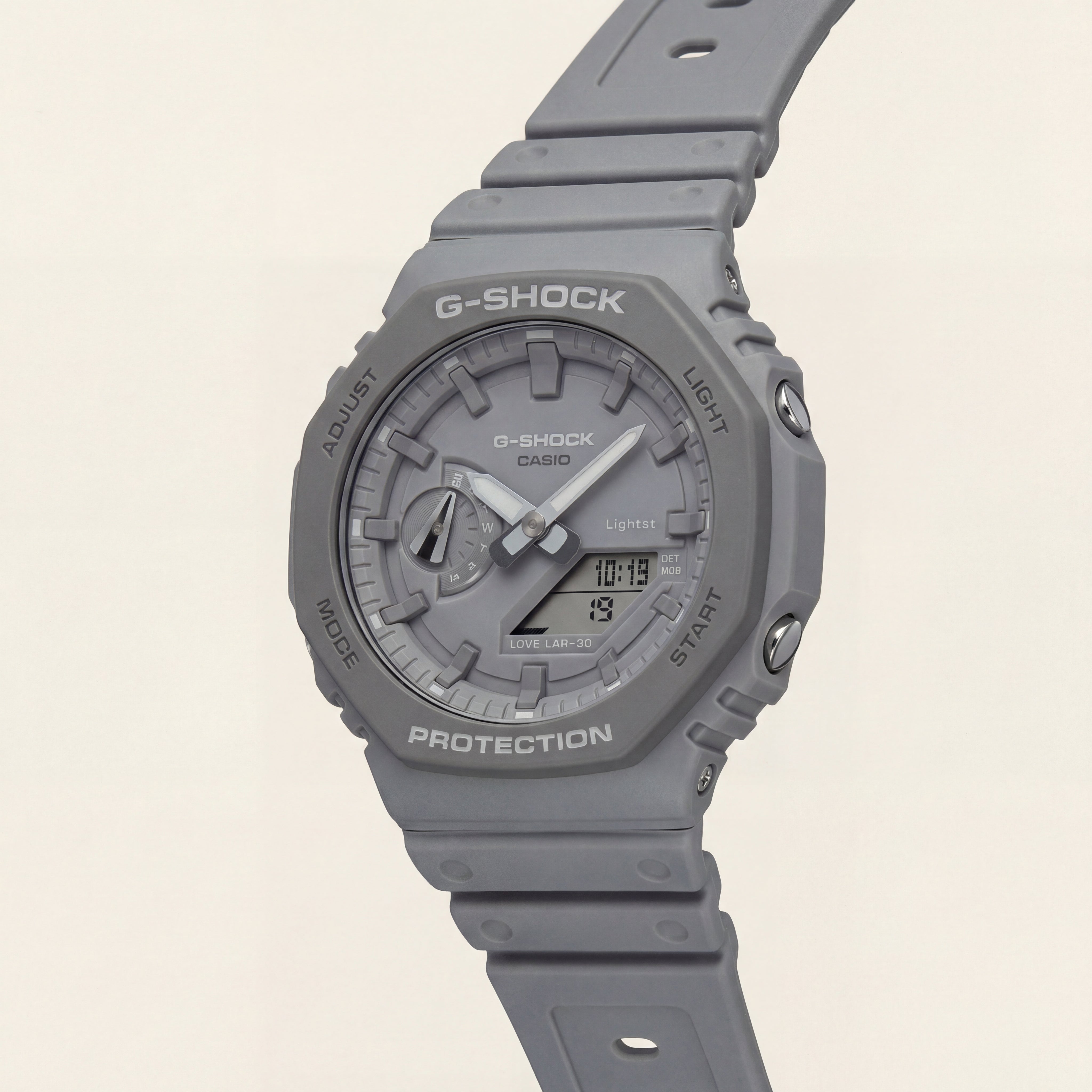 Matte Grey Shock-Resistant Analog-Digital Men’s Watch with Minimal Sport Finish