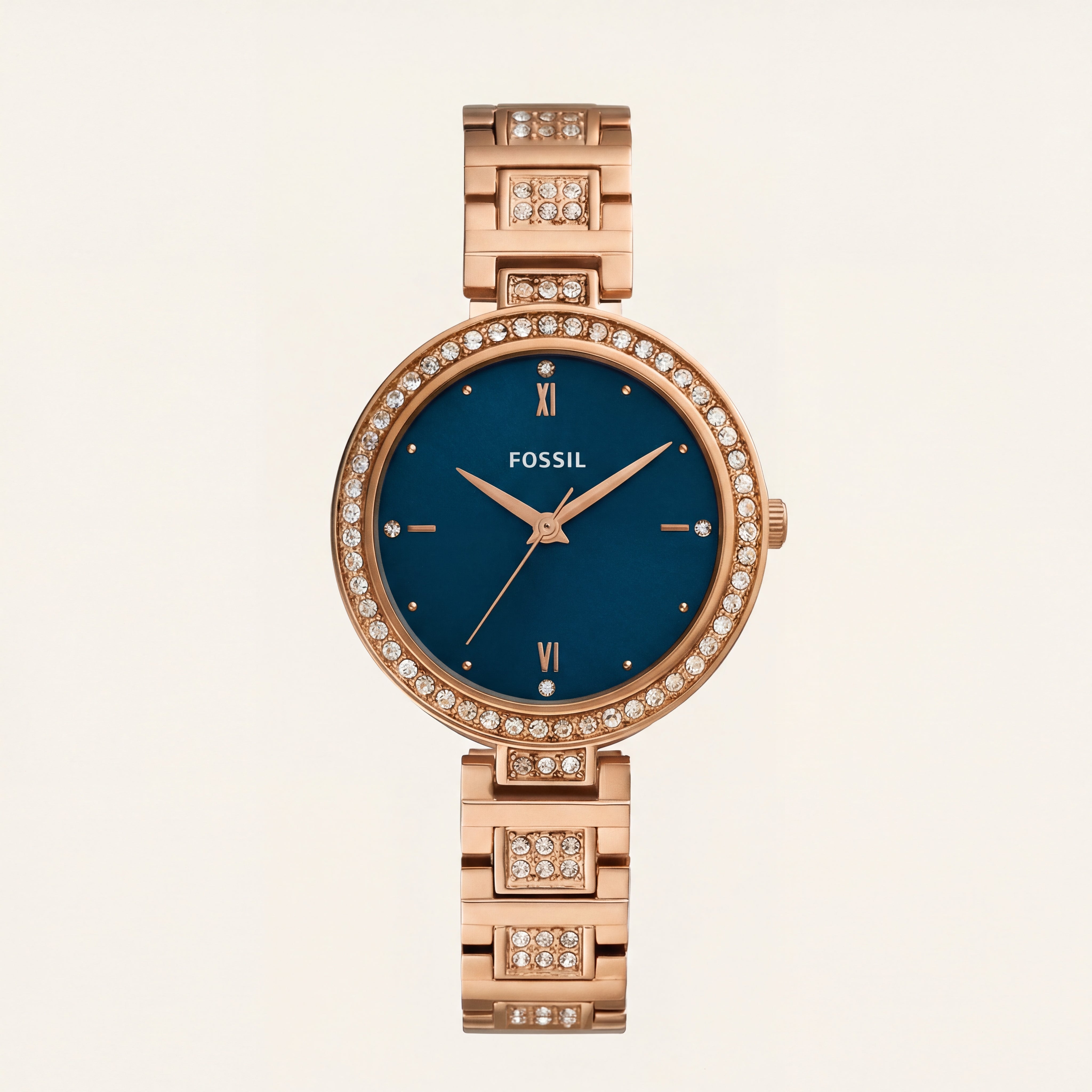 Royal Sapphire Crystal Watch – Rose Gold Luxe Edition