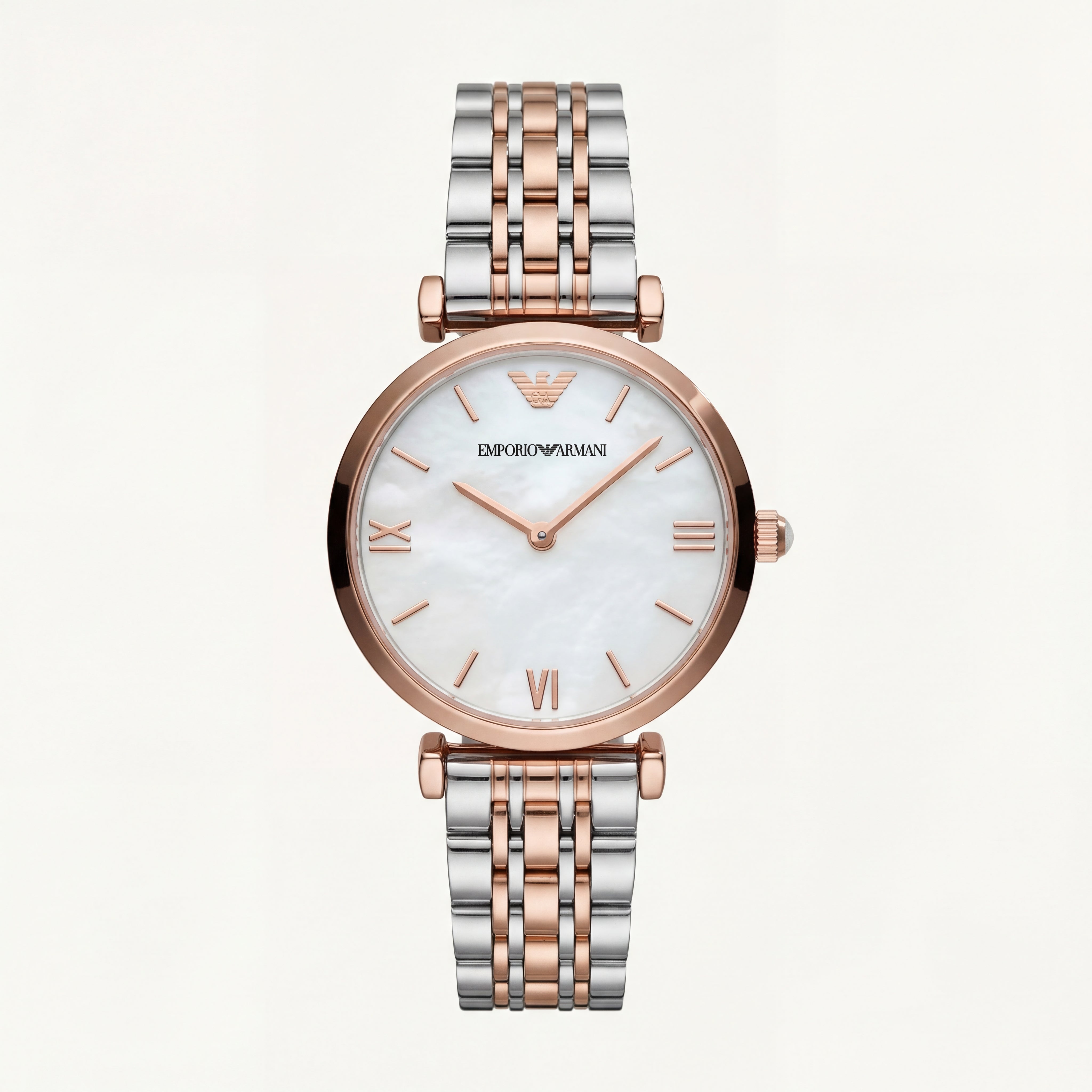 Pearl Essence Minimal Watch – Two-Tone Rose Edition