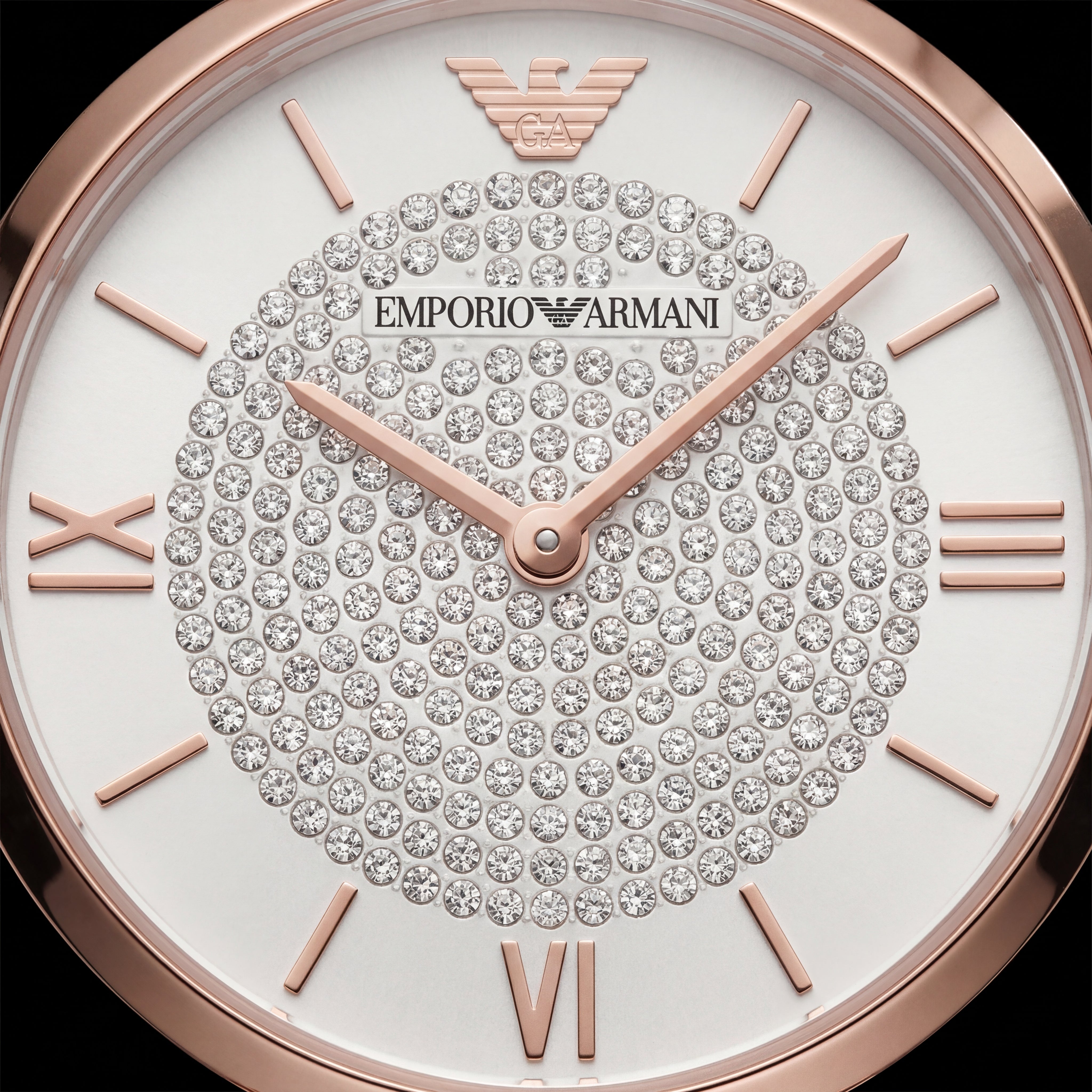 Diamond Aura Pavé Watch – Two-Tone Rose Edition