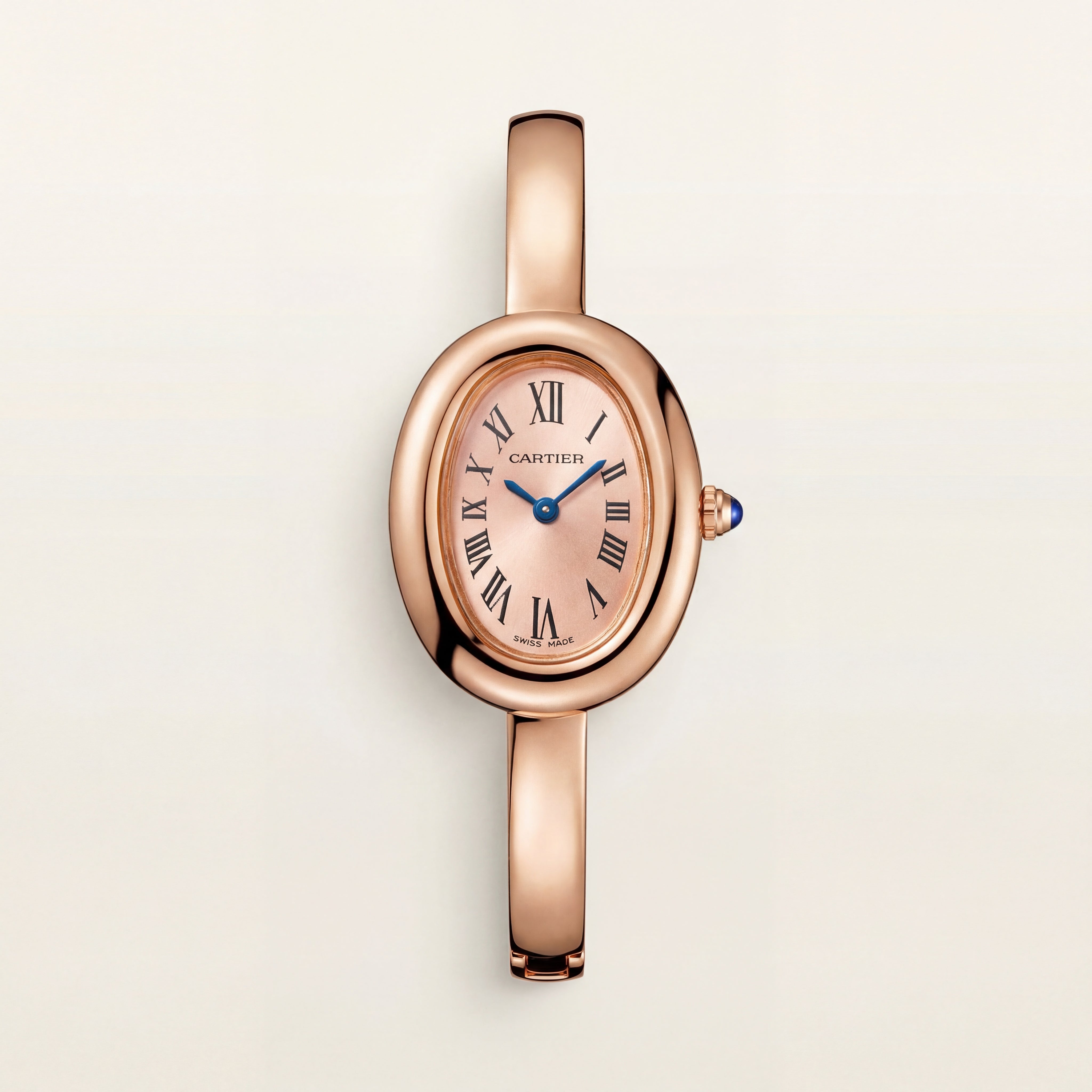 Blush Oval Roman Dial Bangle Watch – Rose Gold Signature Heritage Edition