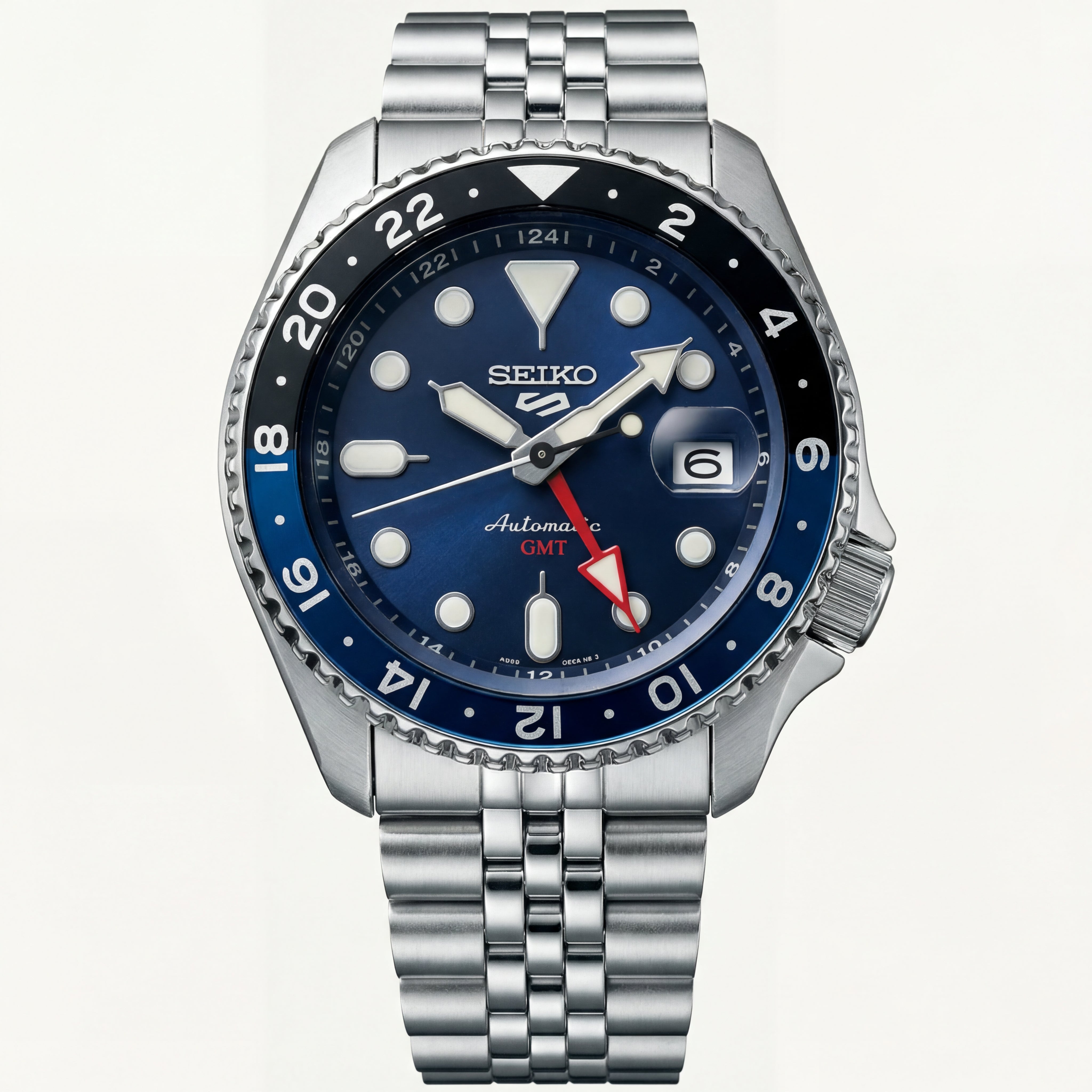 Ocean Blue GMT Automatic Steel Watch