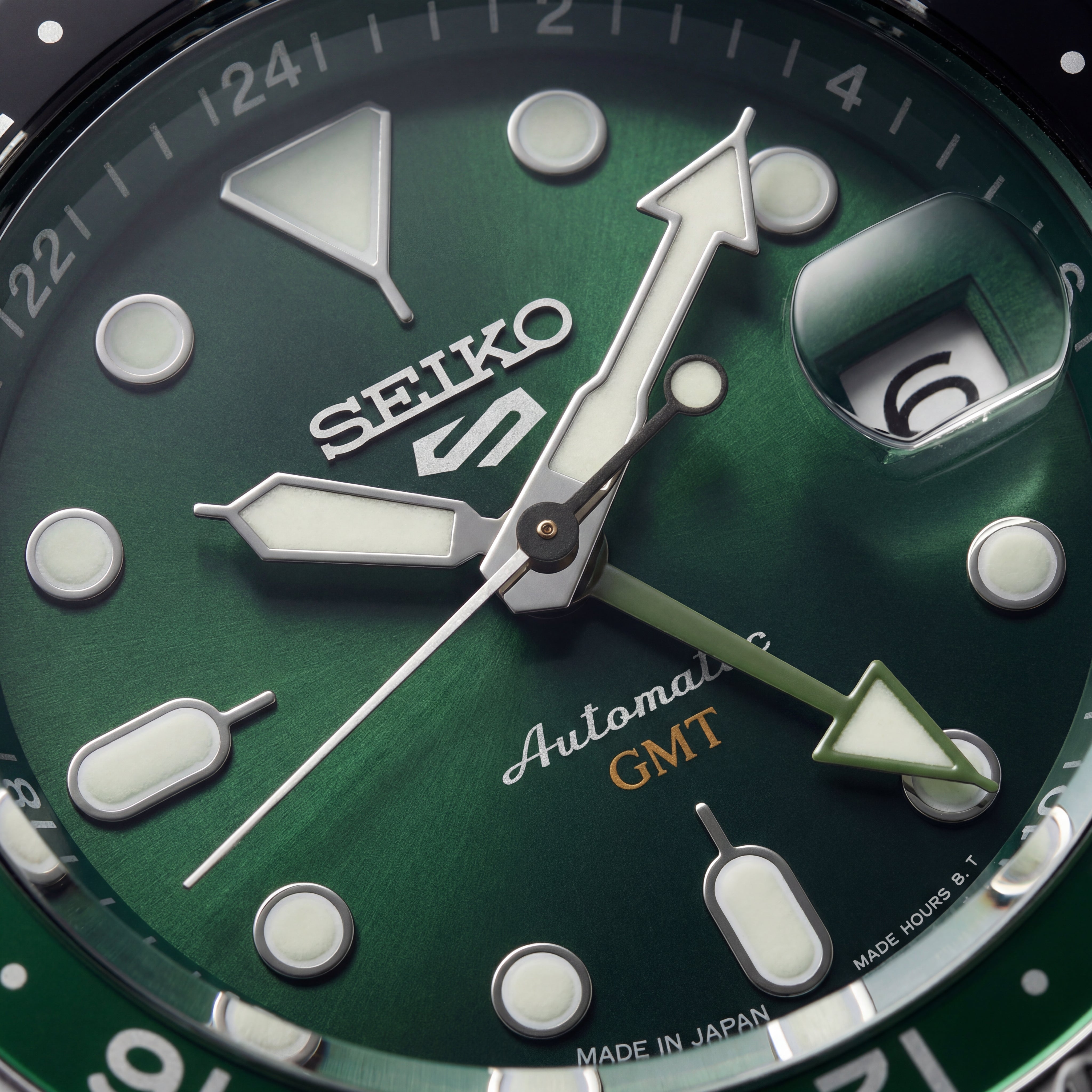 Emerald Green GMT Steel Watch