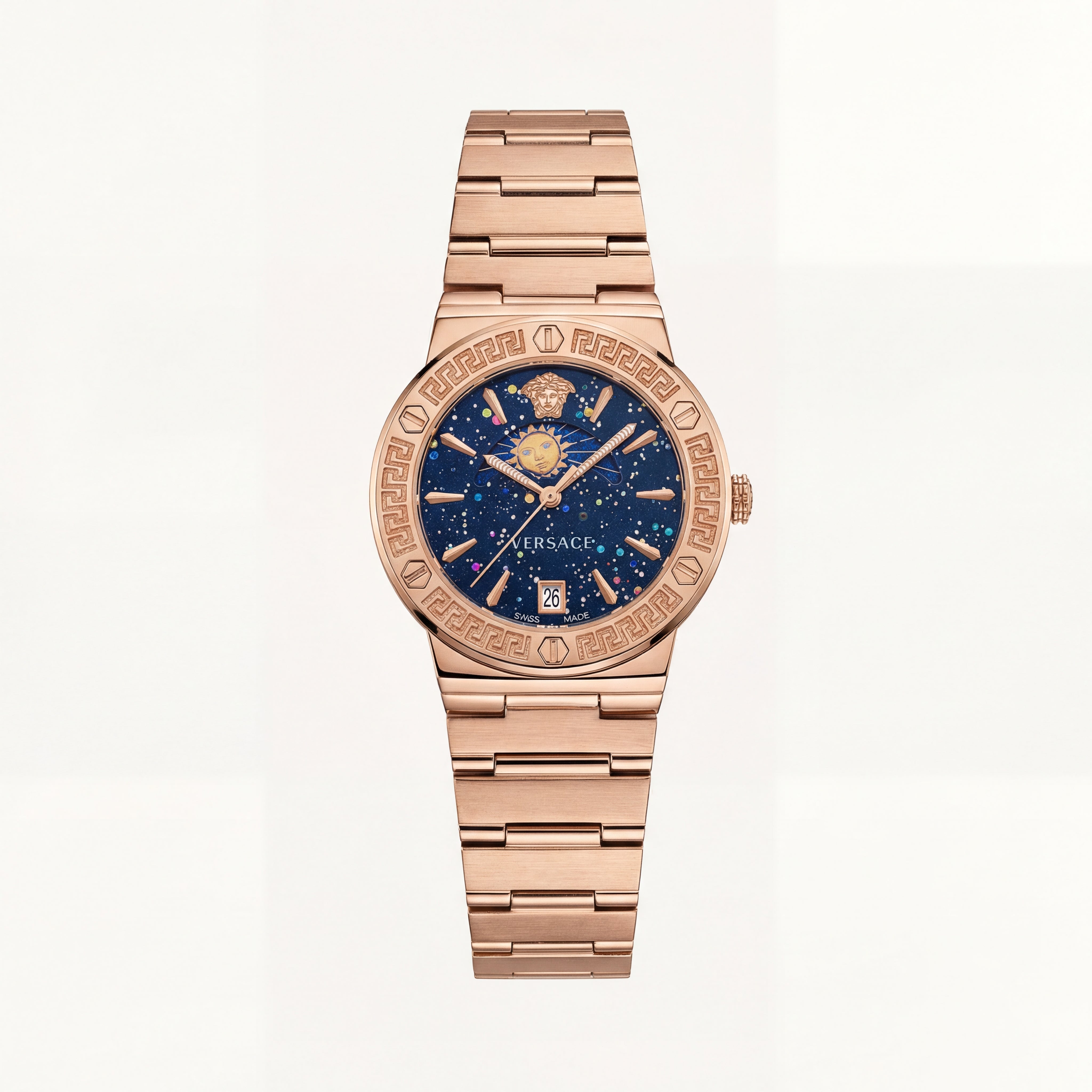 Medusa Celestial Rose Gold Watch – Midnight Blue Edition