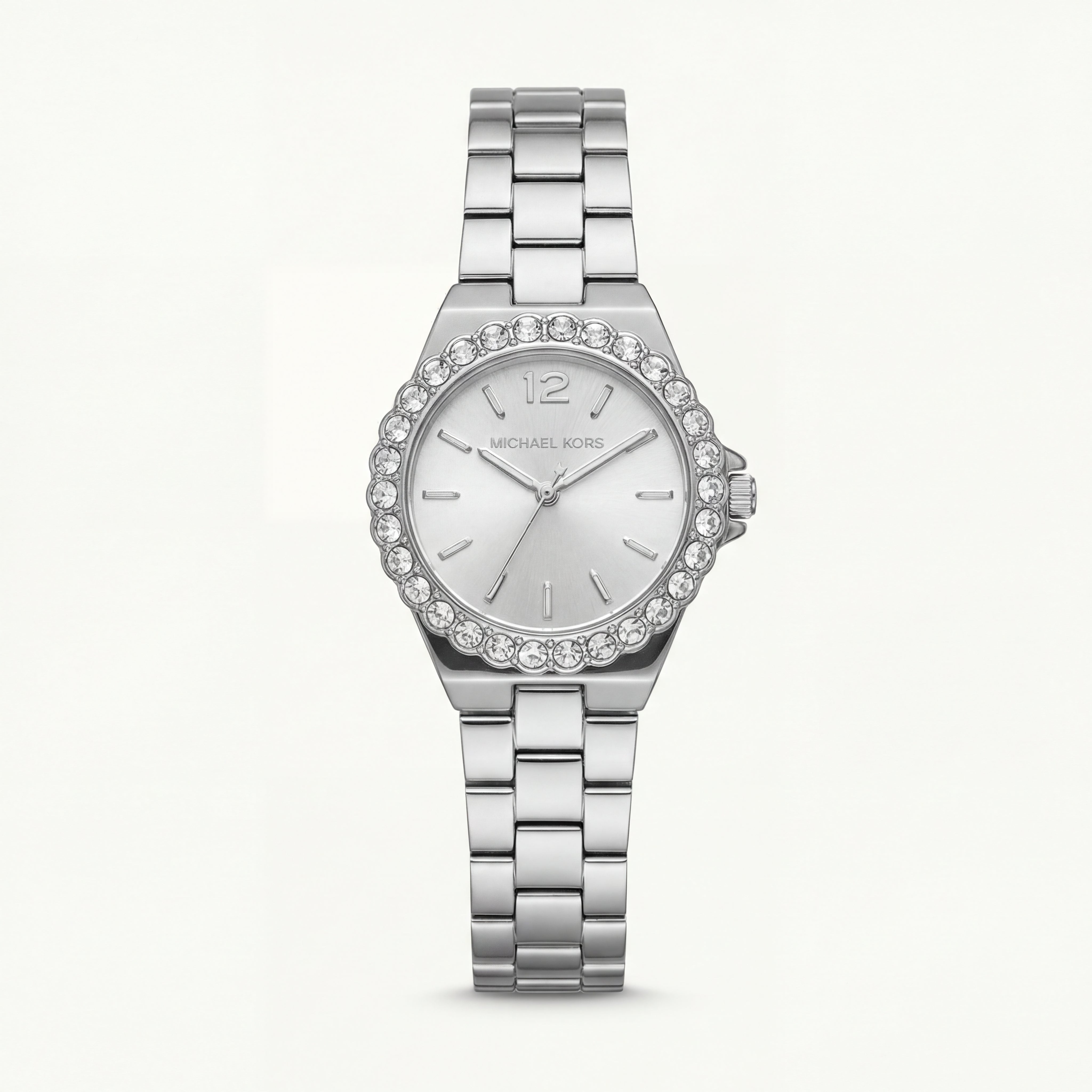 Silver Crystal Bezel Watch – Classic Radiance Edition