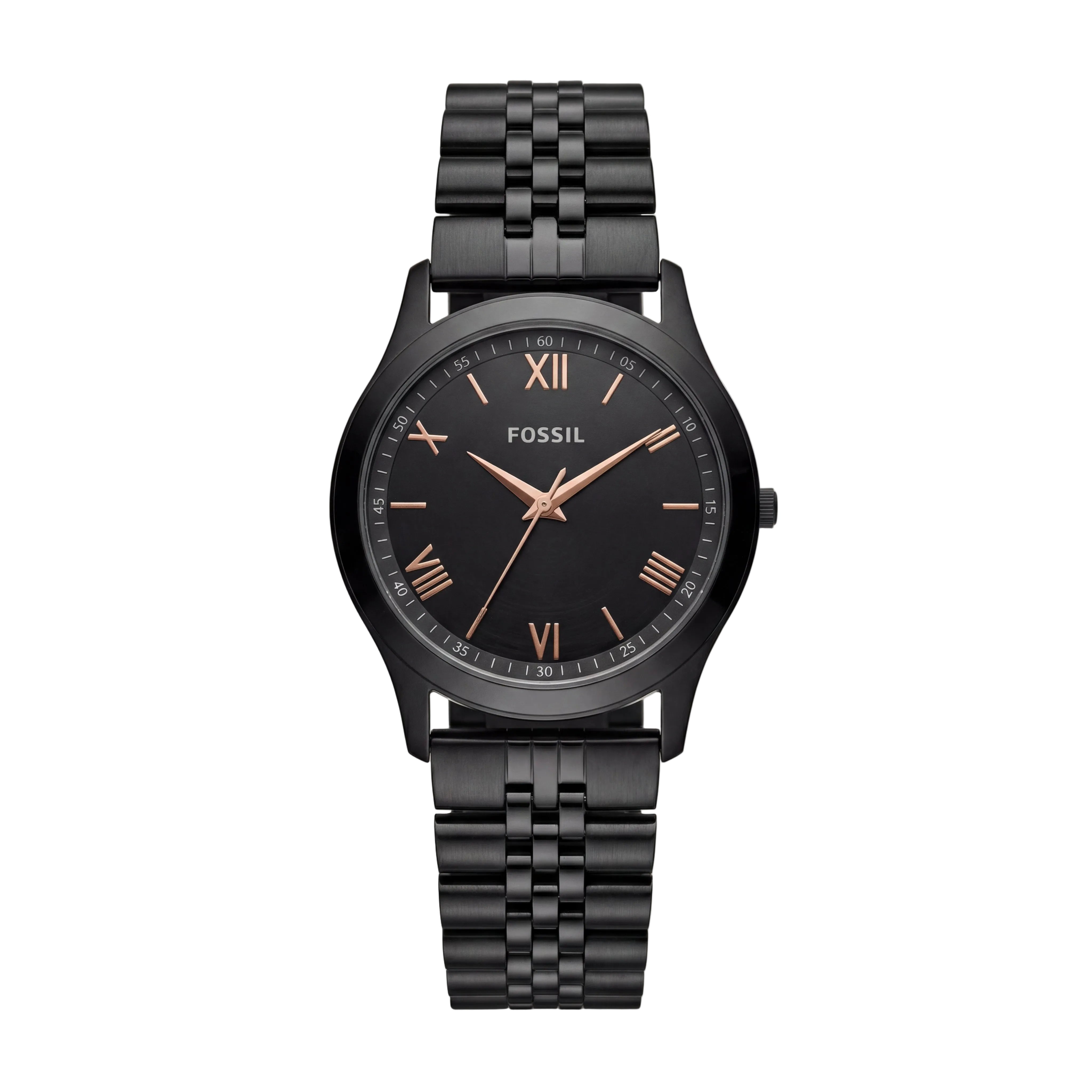 Black Steel Black Dial Classic Quartz Watch
