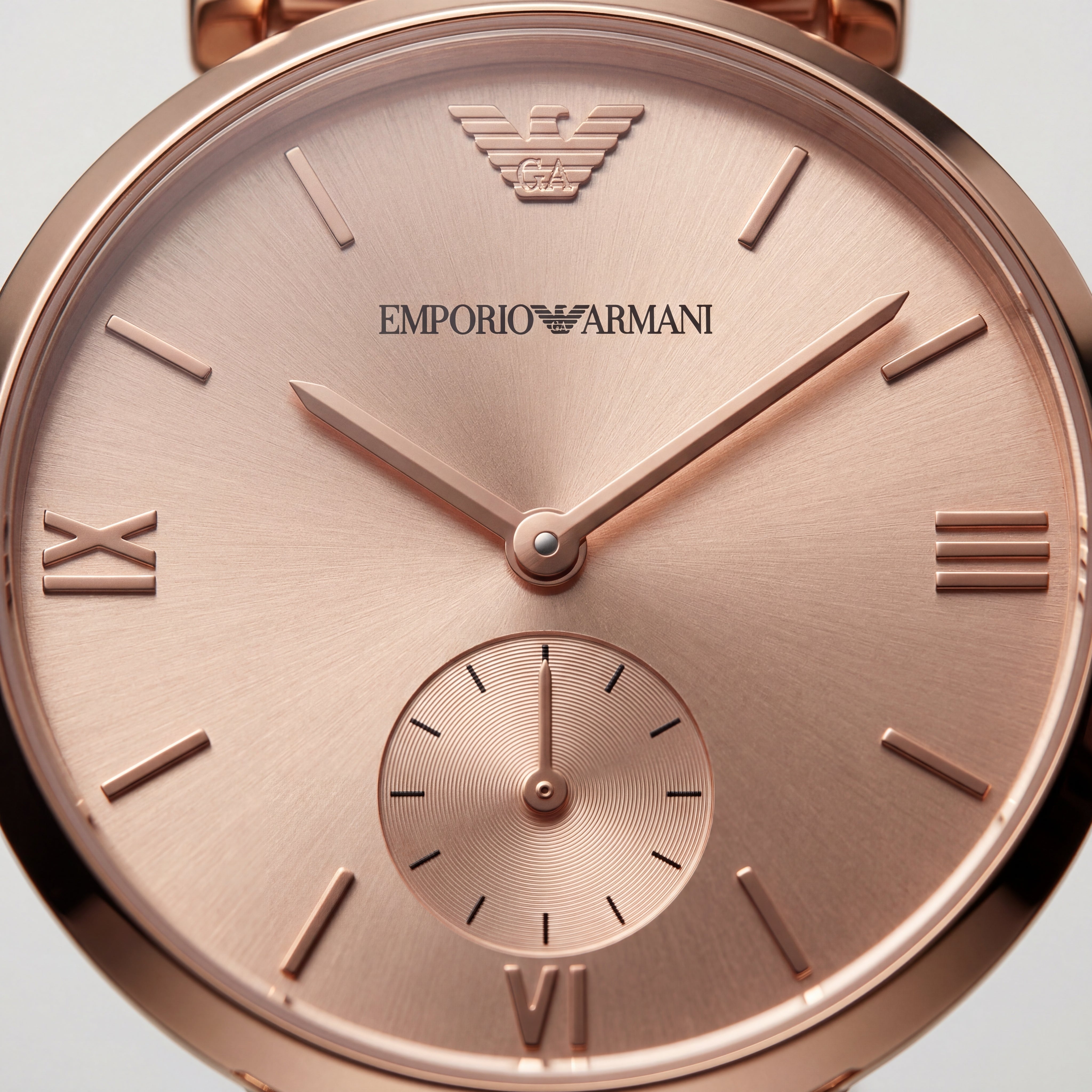 Rose Gold Sunray Dial Sub-Second Minimalist Luxury Bracelet Watch – Women