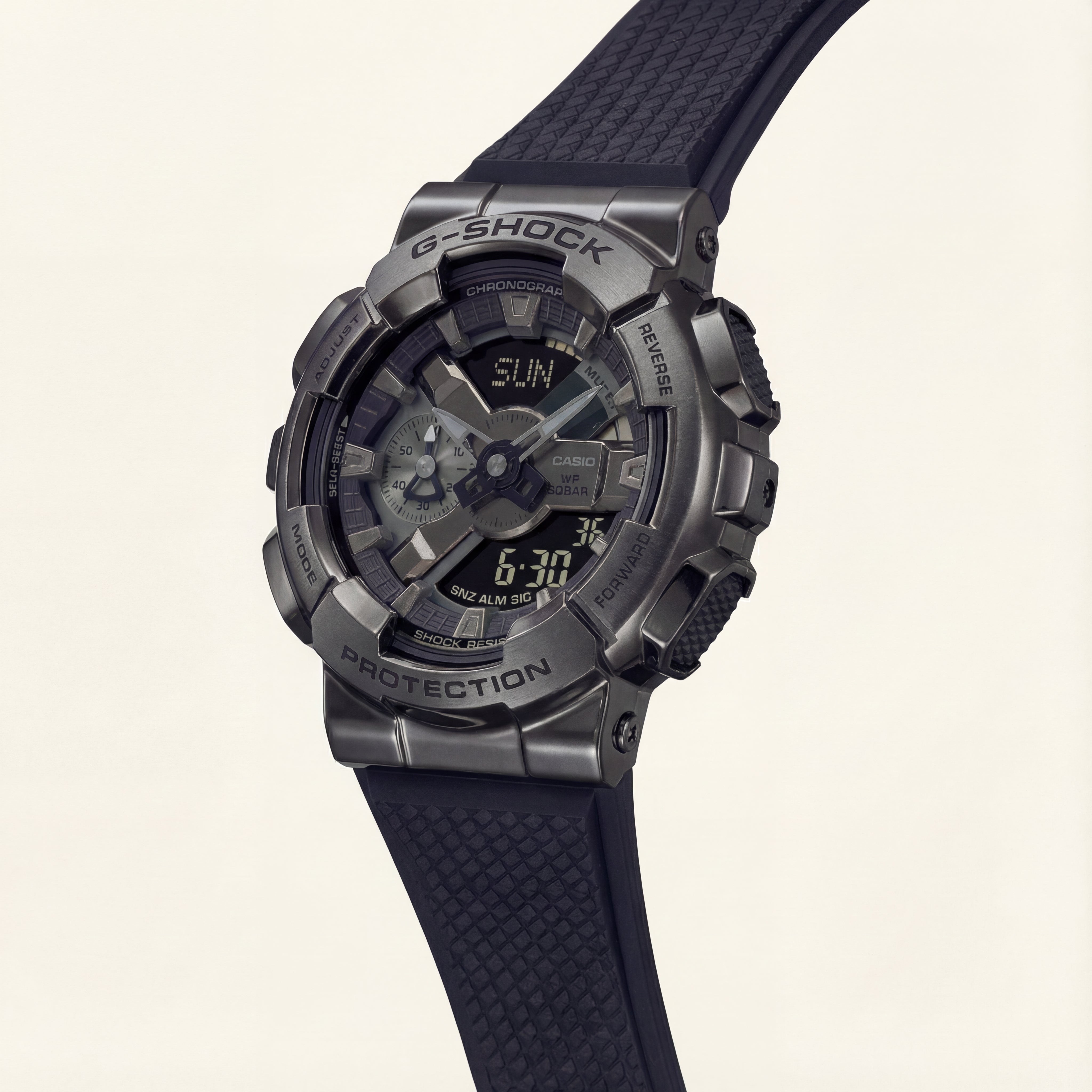 Carbon Steel Hybrid Chronograph Tactical Sports Watch