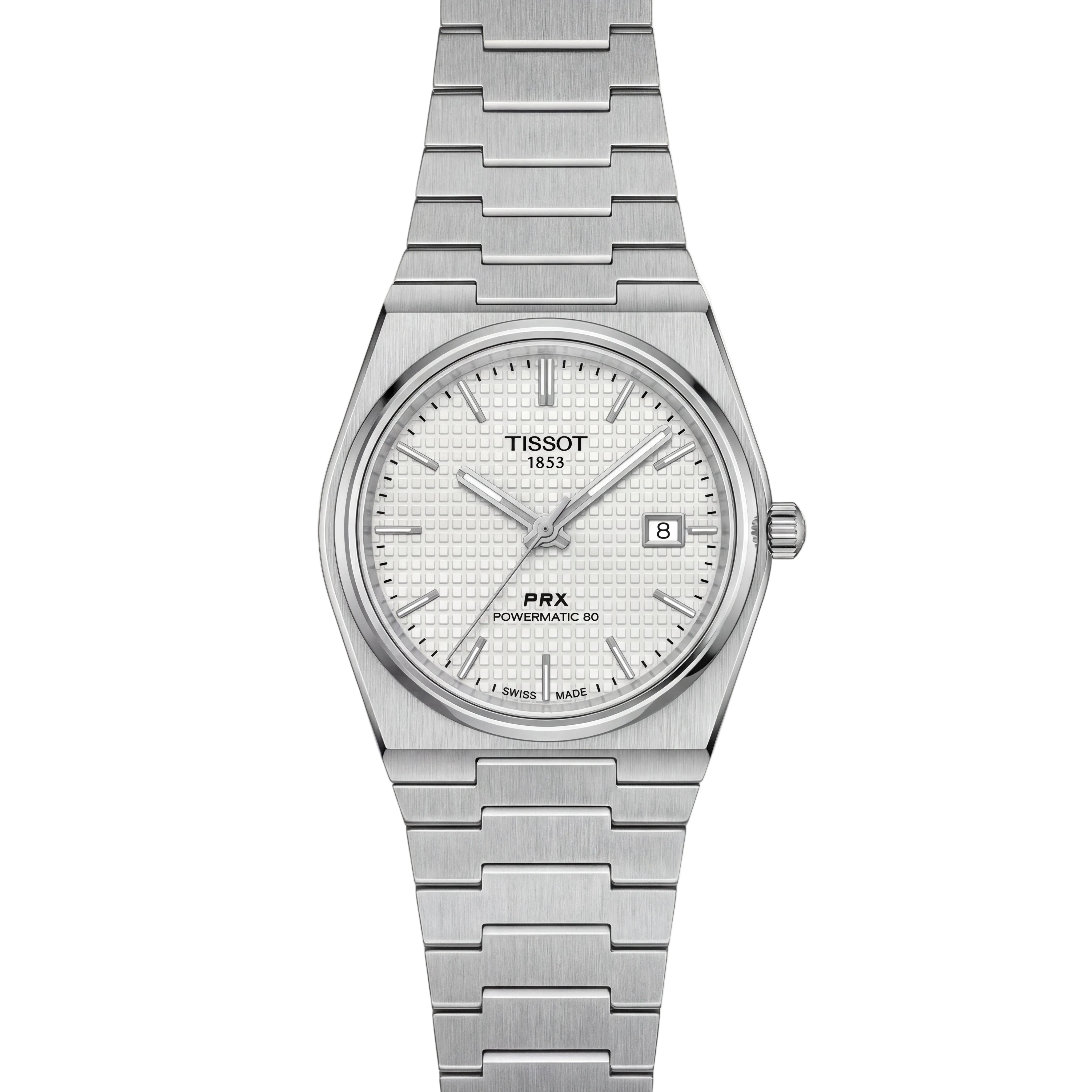 Centrix Silver Waffle Dial Watch