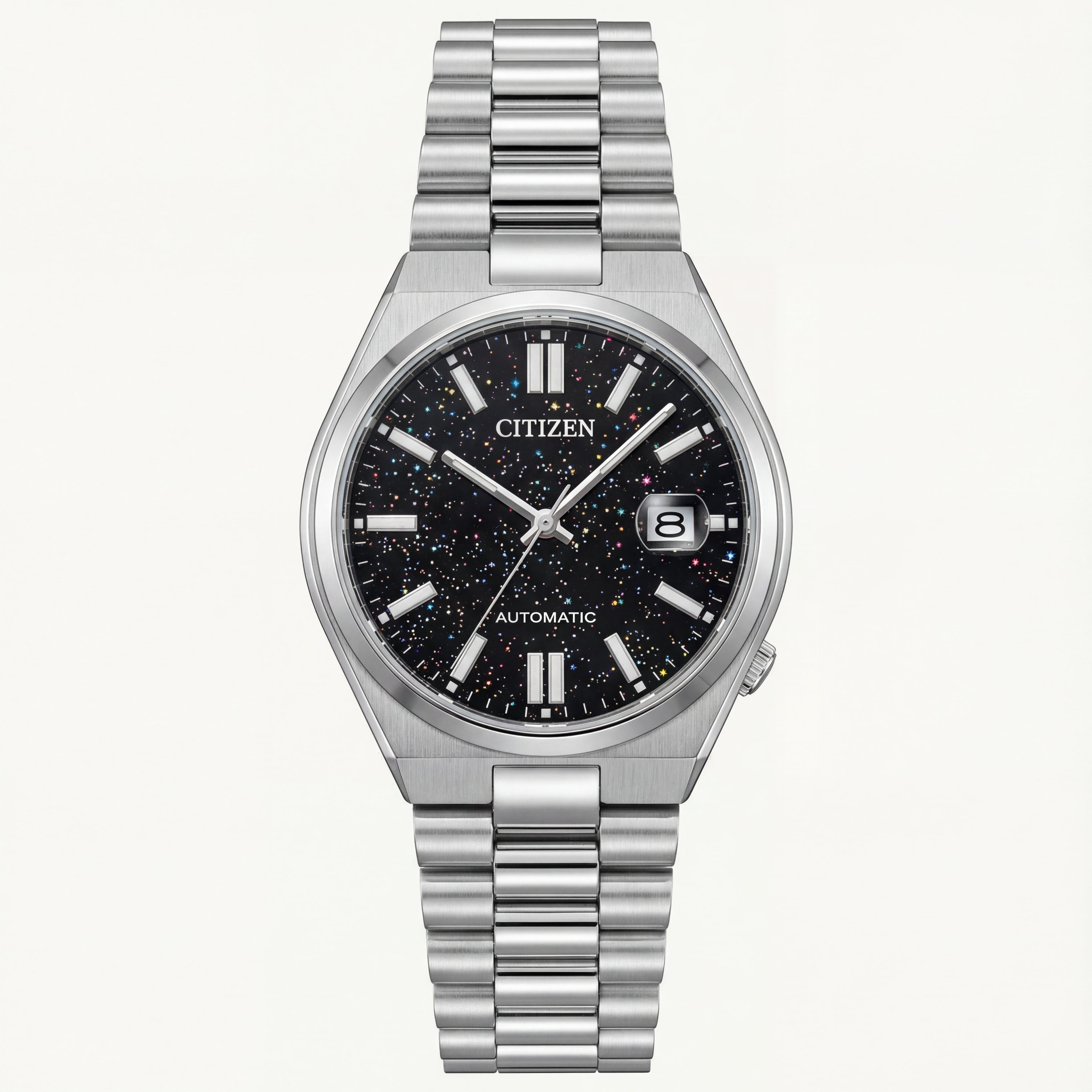Stellar Night Galaxy Automatic Silver Watch