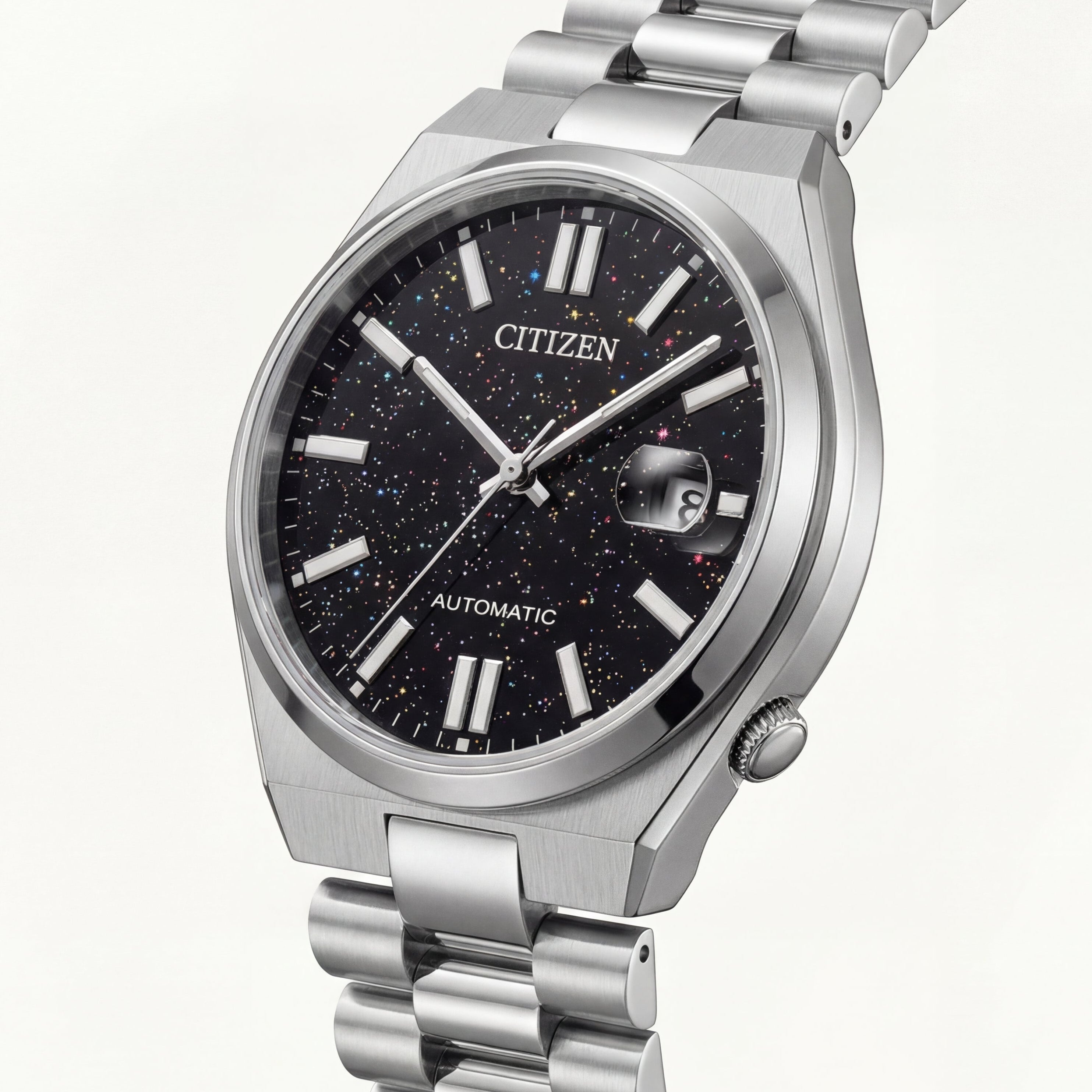 Stellar Night Galaxy Automatic Silver Watch