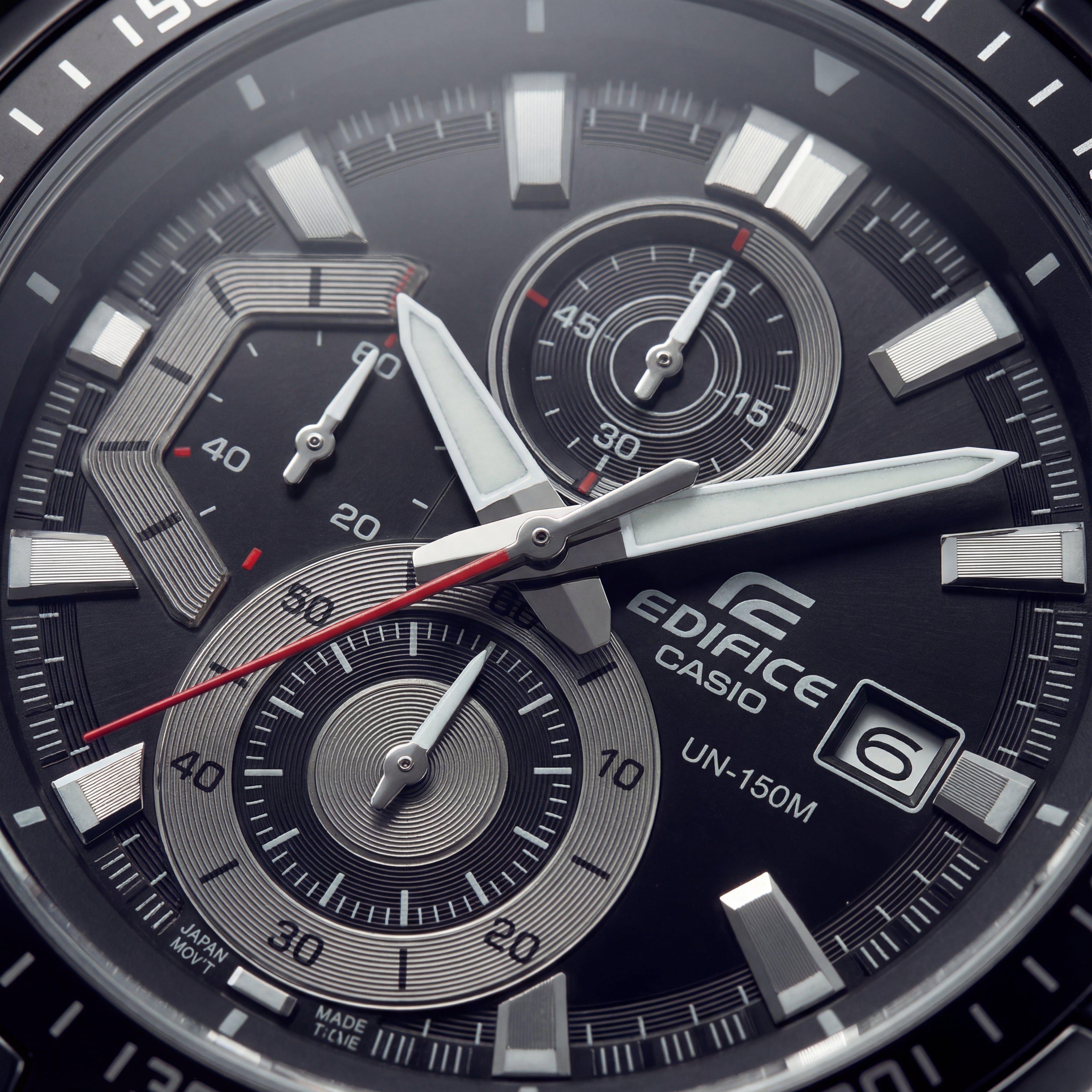 Steel Chronograph Black Dial Sport Men’s Watch