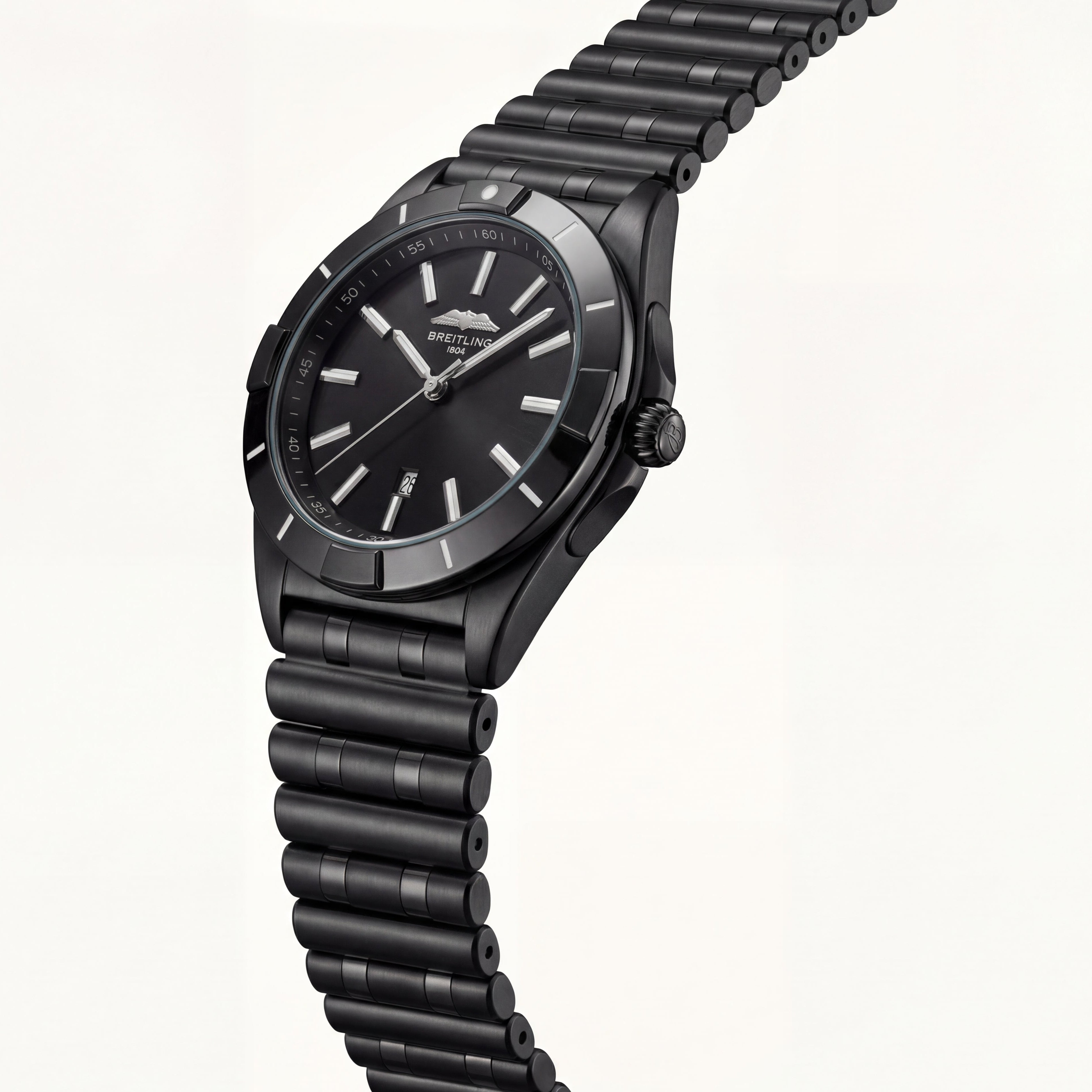 All-Black Steel Minimalist Date Men’s Watch
