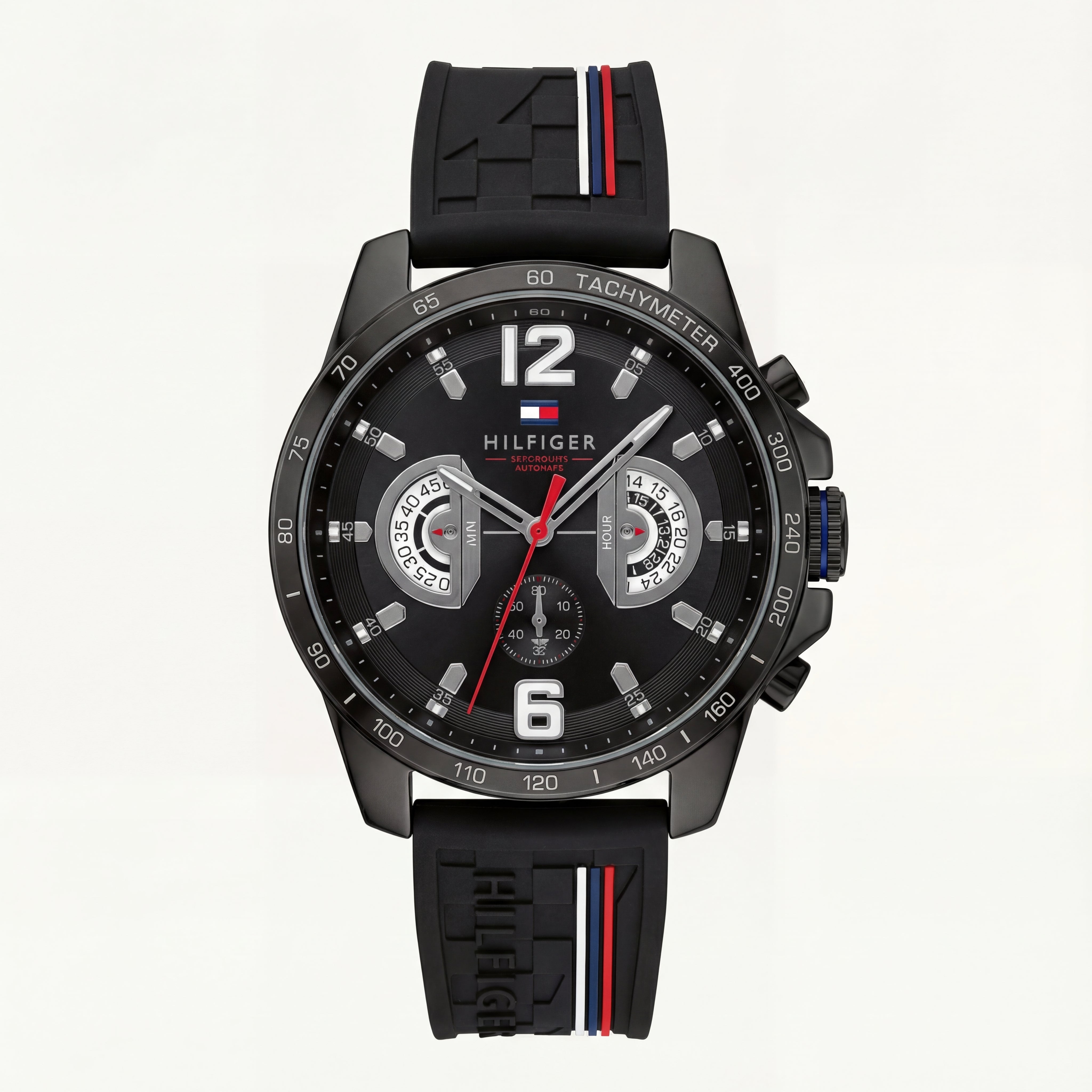 Sport Black Tachymeter Chronograph Watch – Racing Edition