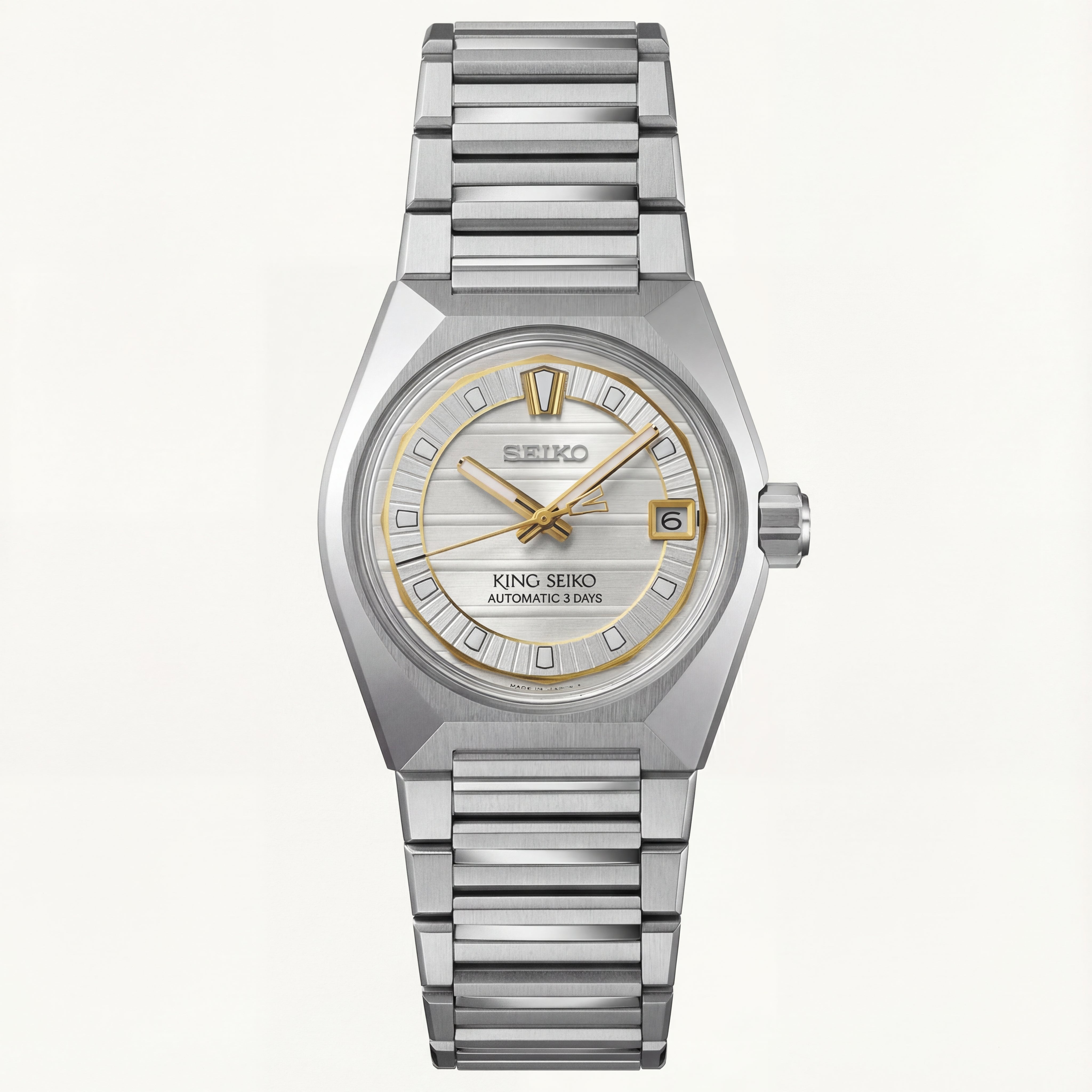 Classic Ice White Automatic Steel Watch – 3-Day Power Reserve