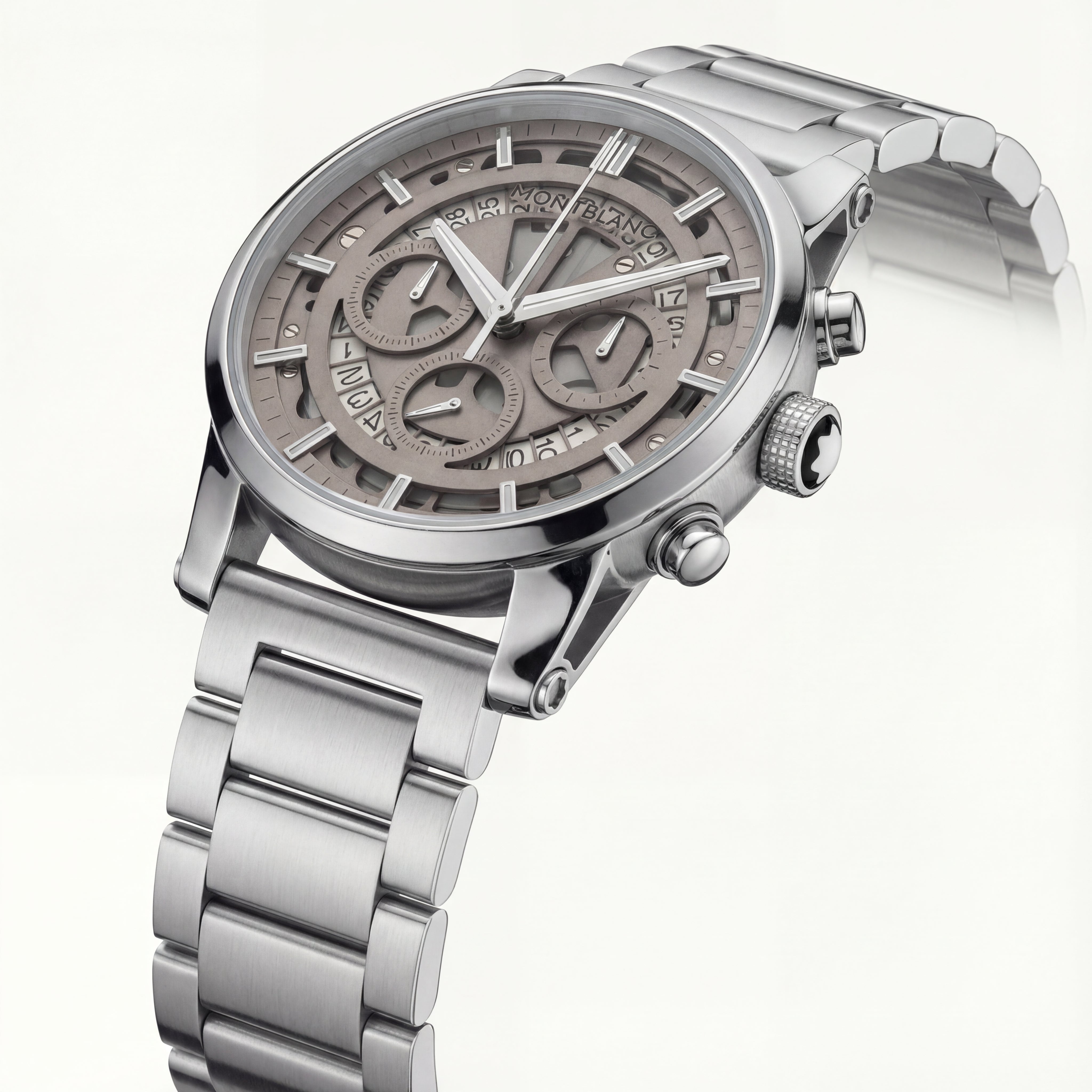 Urban Skeleton Chronograph Automatic Steel Watch – Multi-Dial Edition