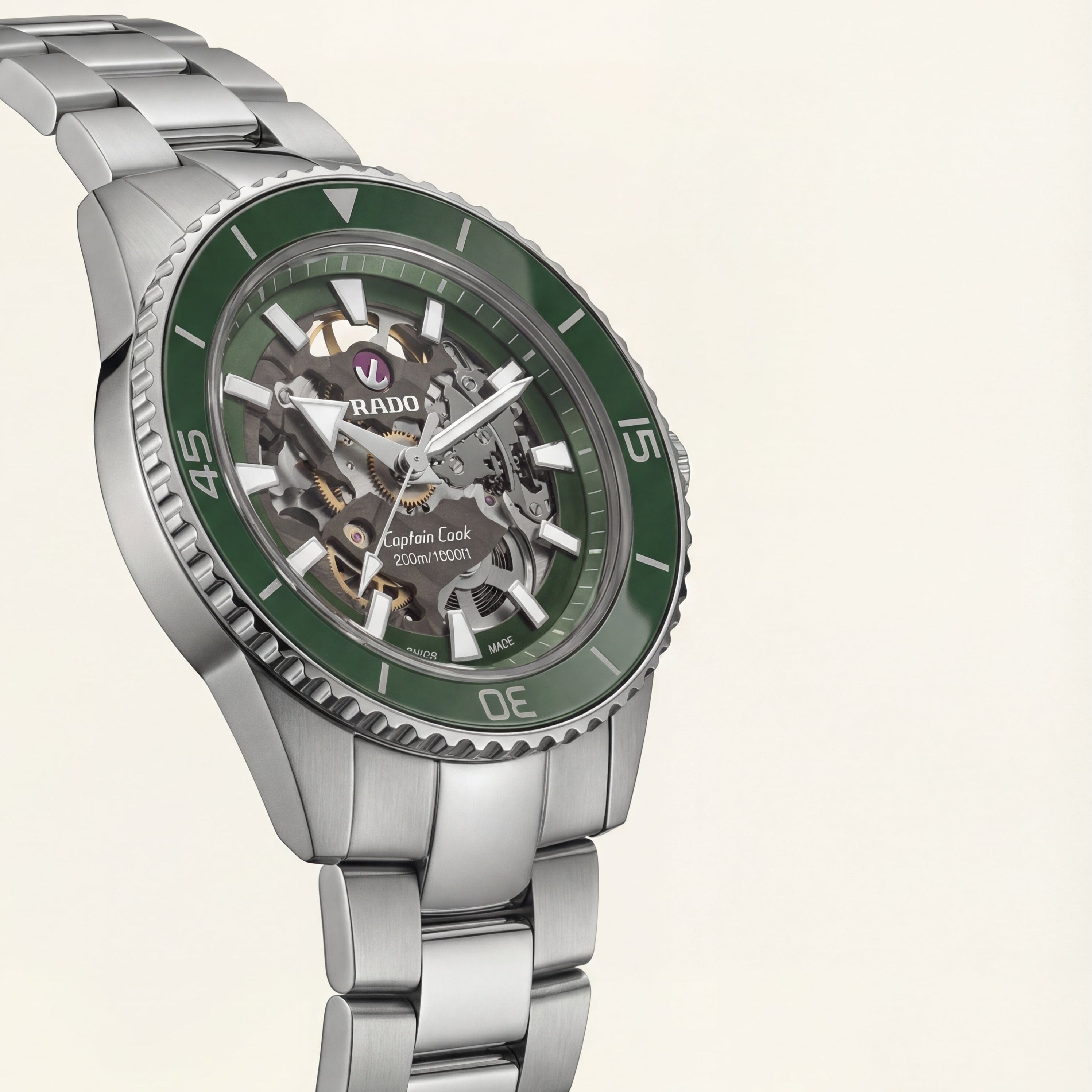 Emerald Green Skeleton Dial Automatic Men’s Watch