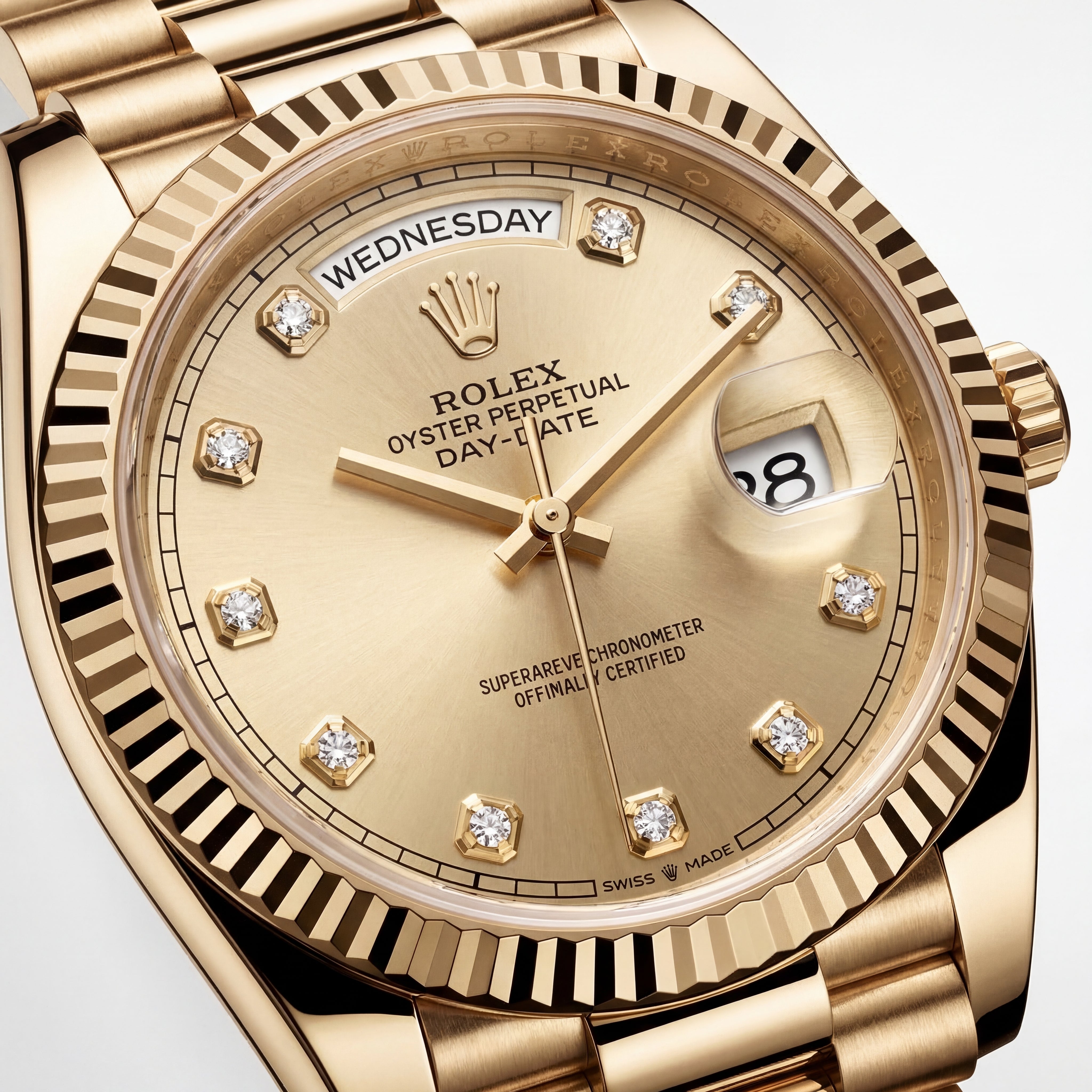 Centrix Gold Diamond Day-Date Automatic Watch