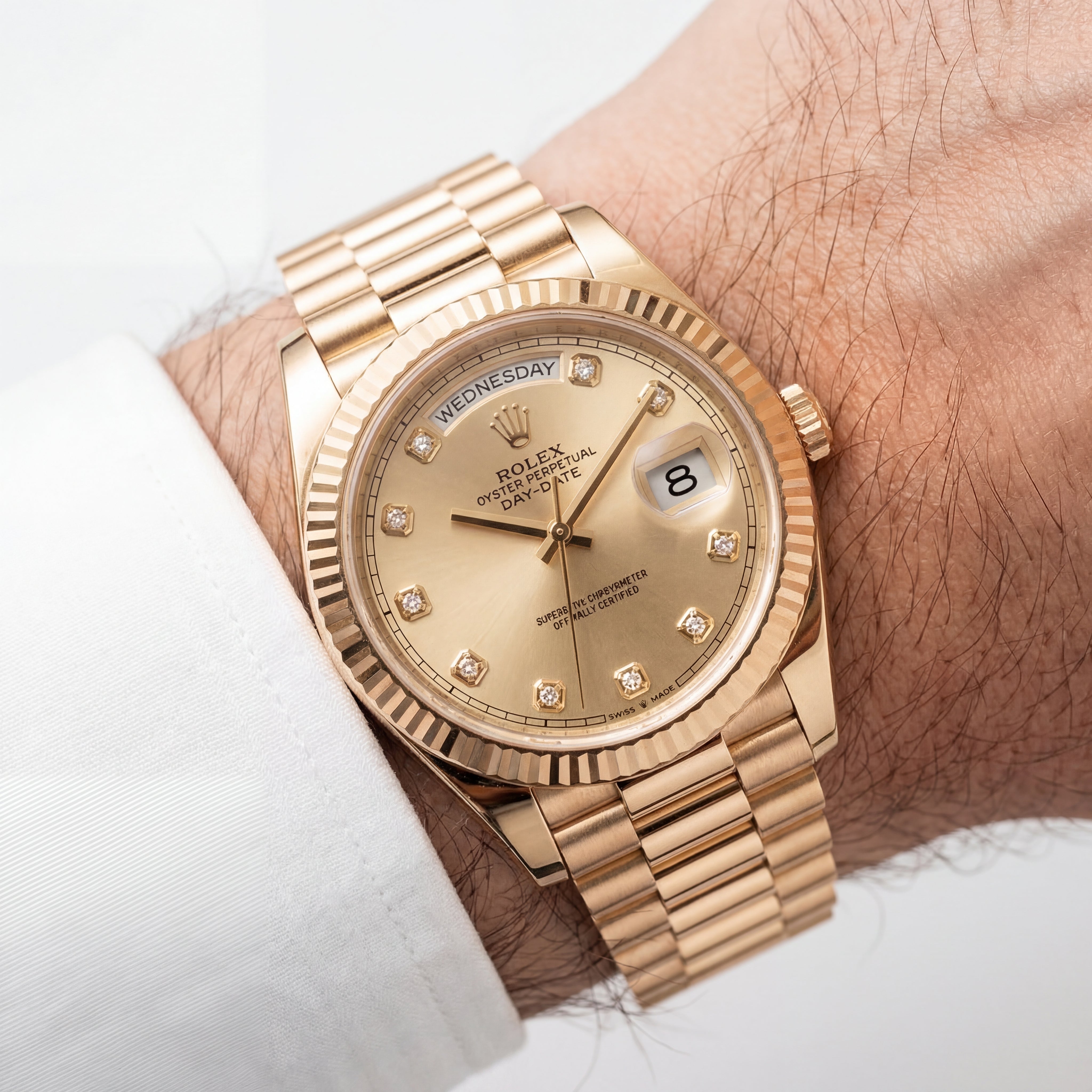 Centrix Gold Diamond Day-Date Automatic Watch