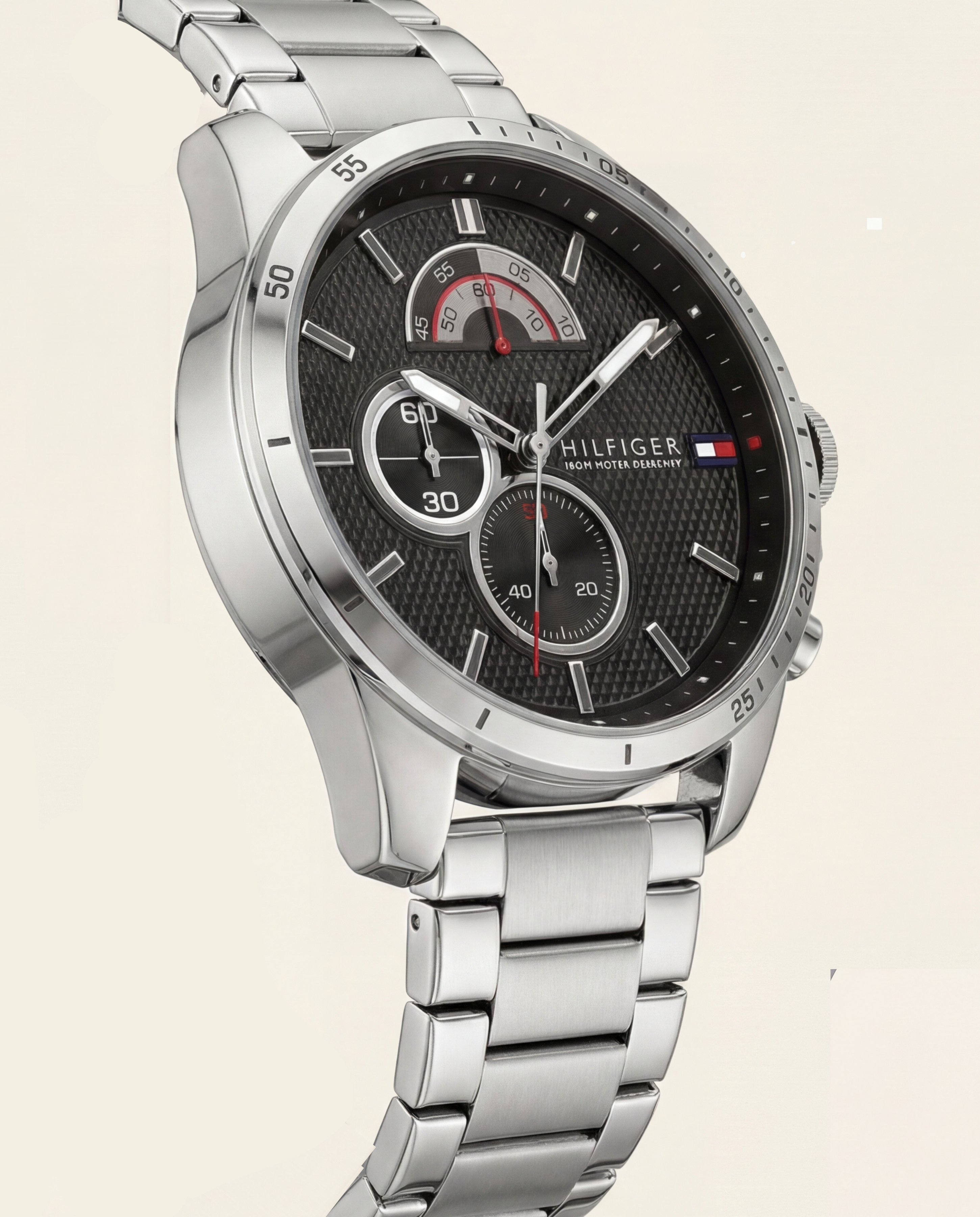 Centrix Carbon Black Silver Chronograph Watch