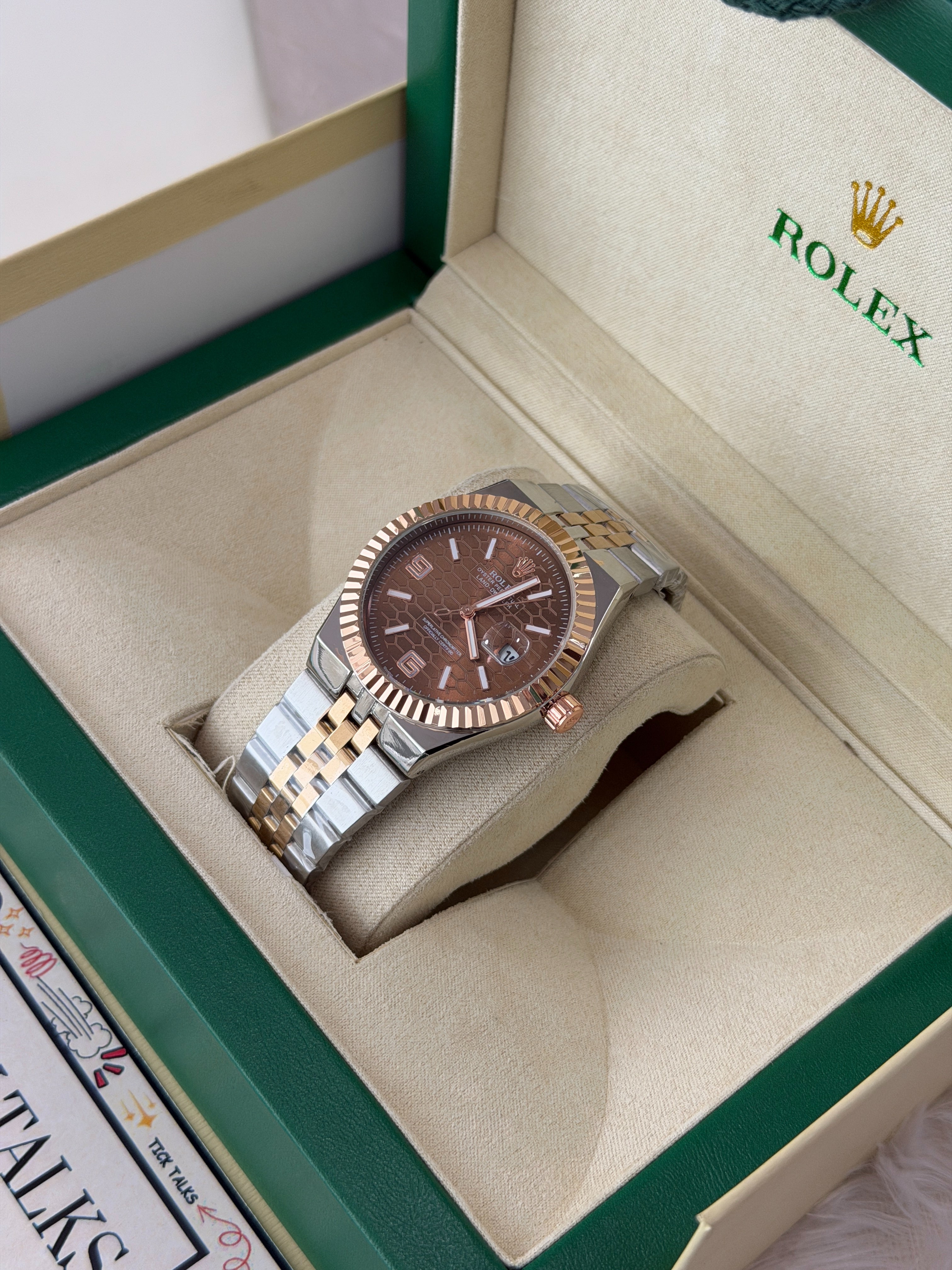 Premium Rose Gold Dial Luxury Watch – Men