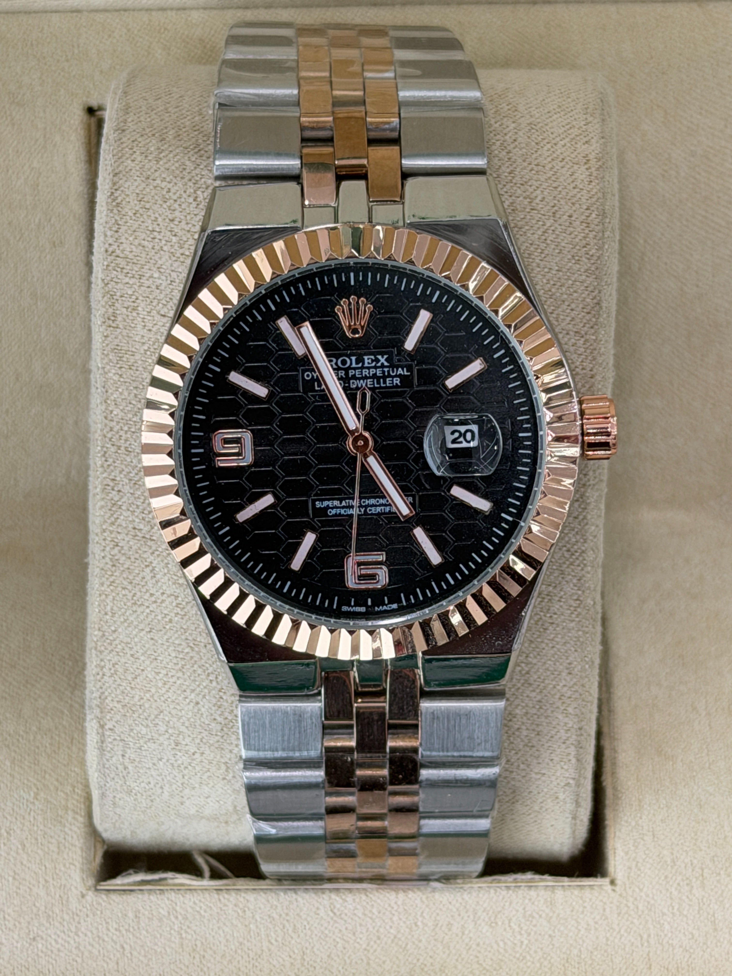 Premium Black Dial Luxury Watch – Men