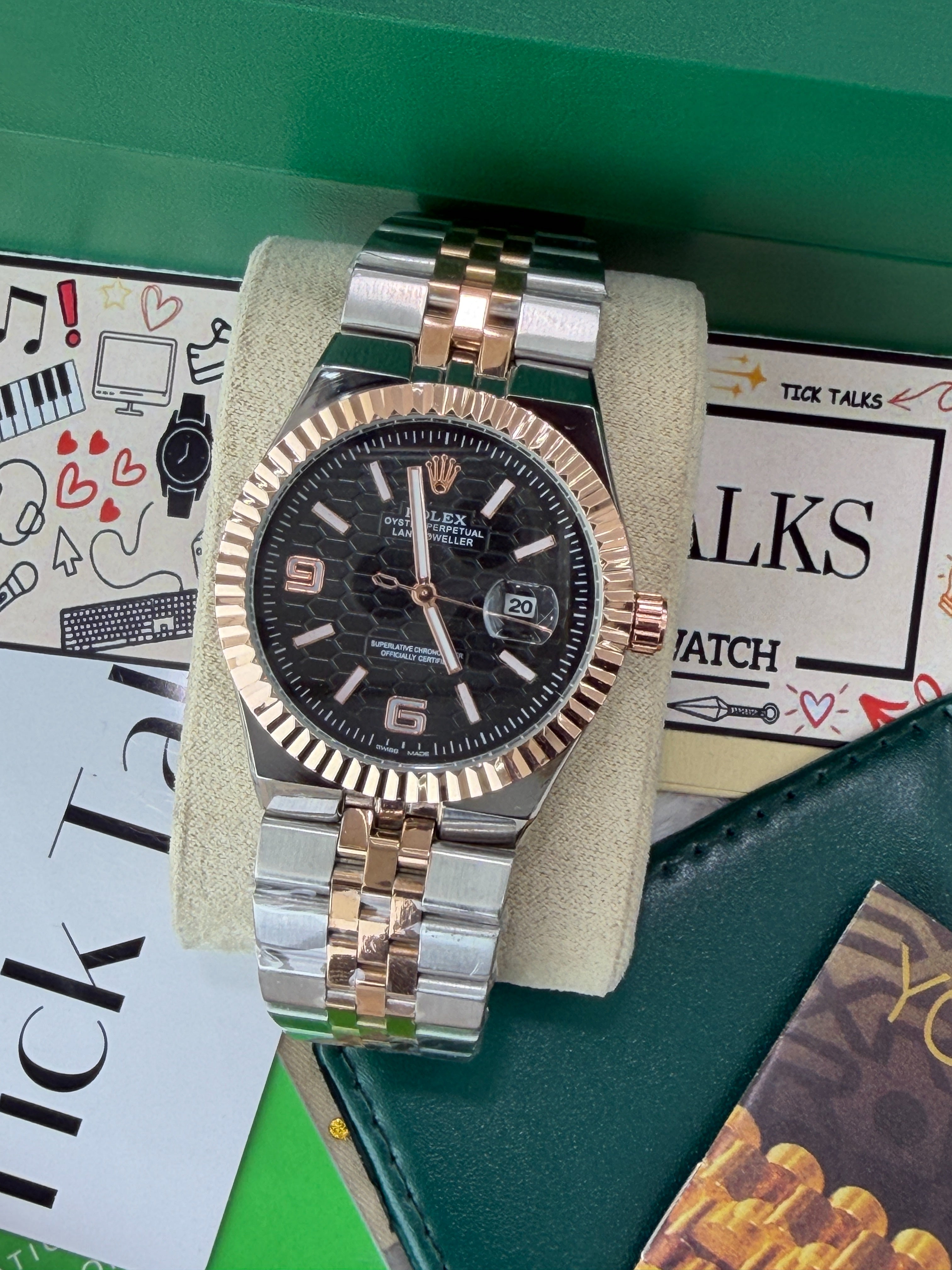 Premium Black Dial Luxury Watch – Men