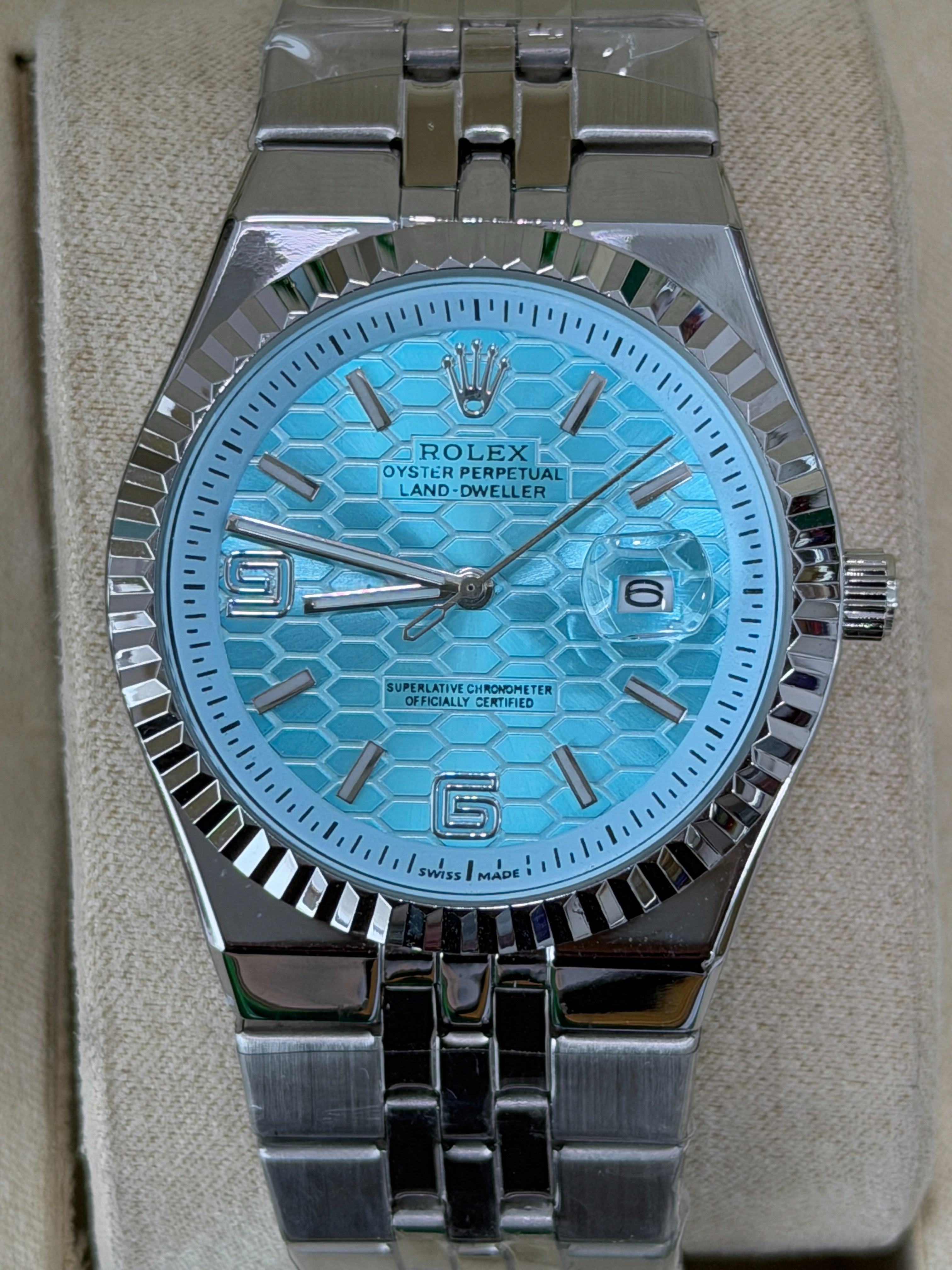 Premium Ice Blue Luxury Watch – Men