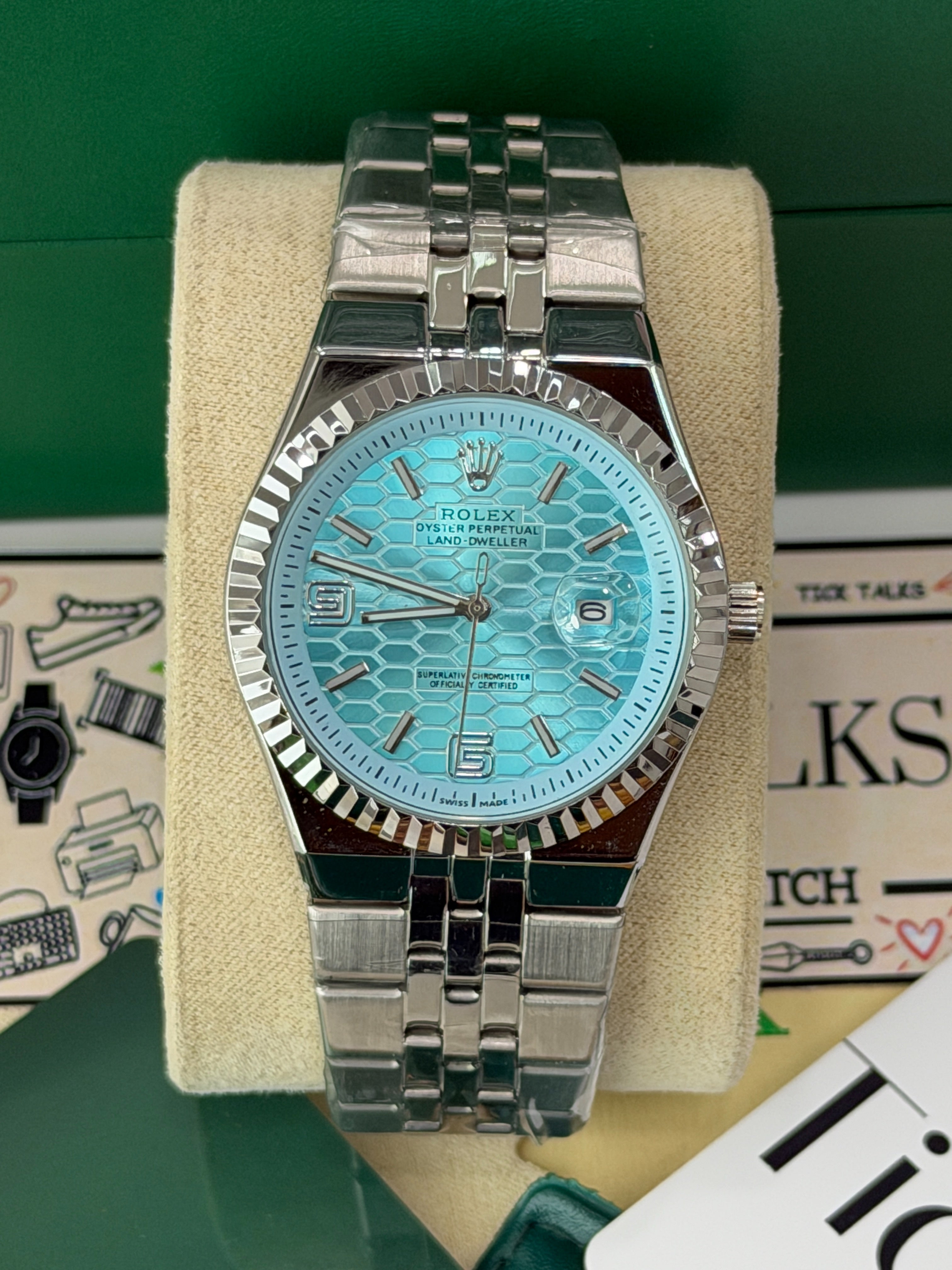 Premium Ice Blue Luxury Watch – Men