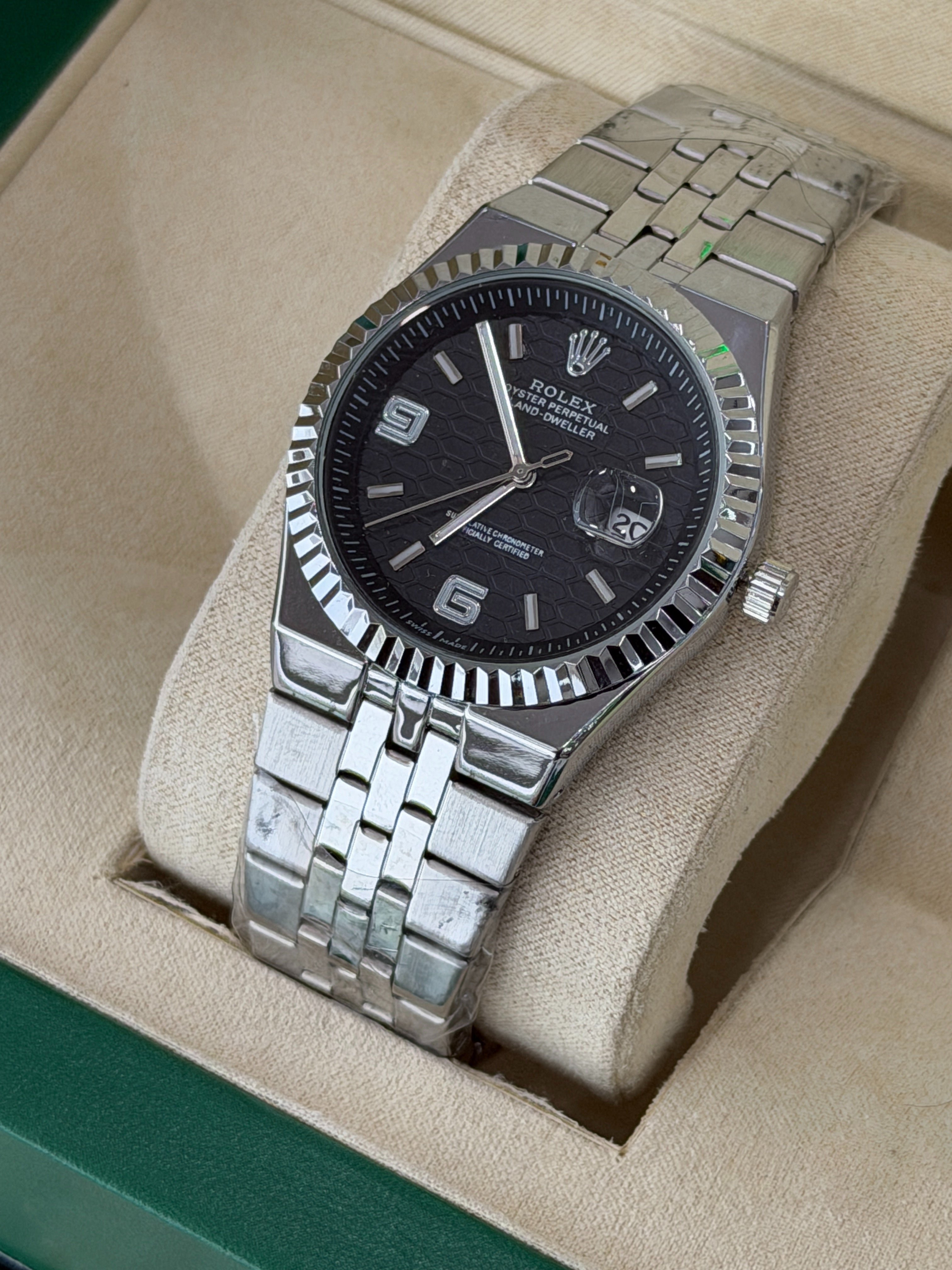 Premium Black Dial Luxury Watch – Men
