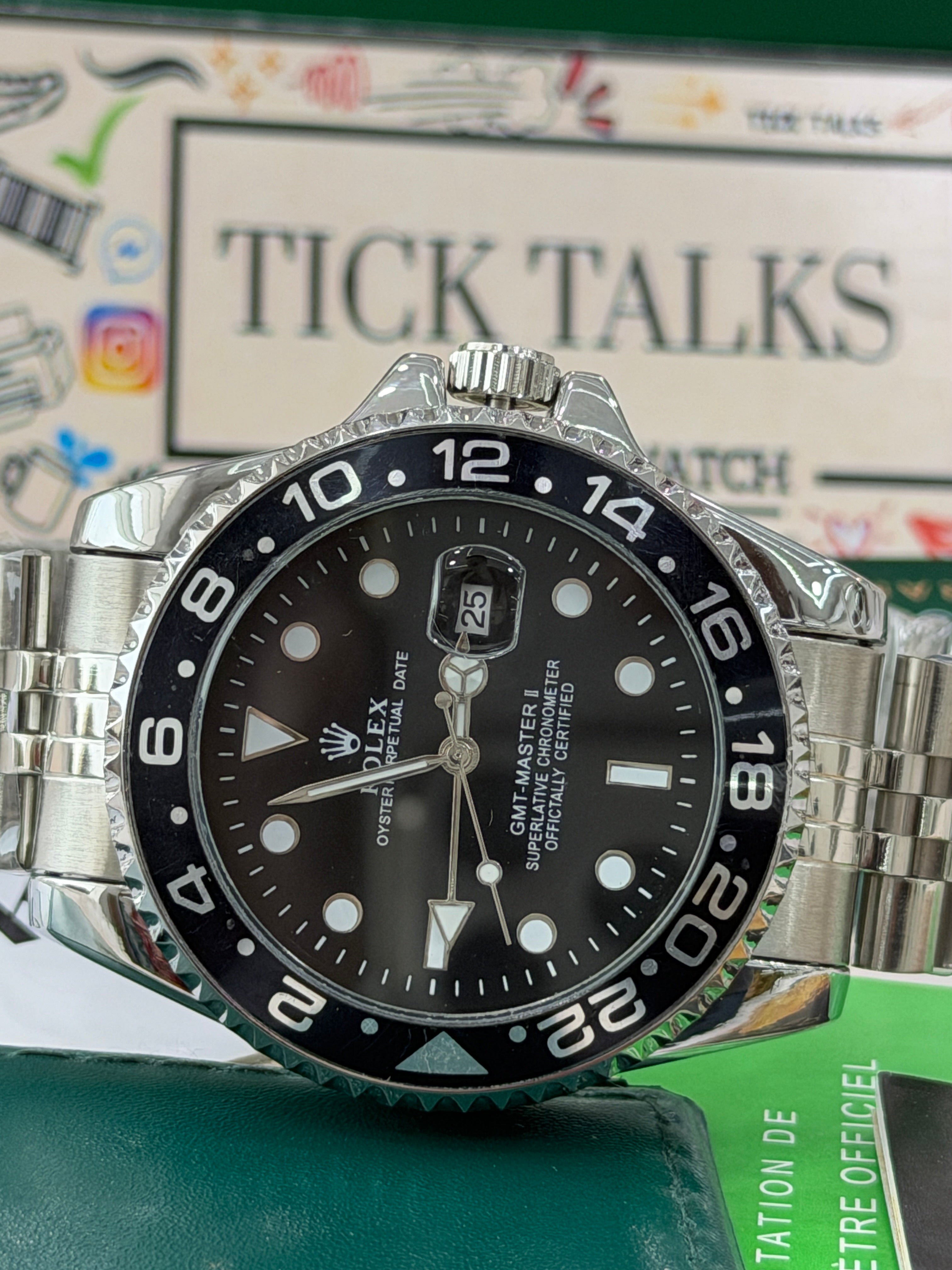 Premium Silver GMT Style Watch – Men