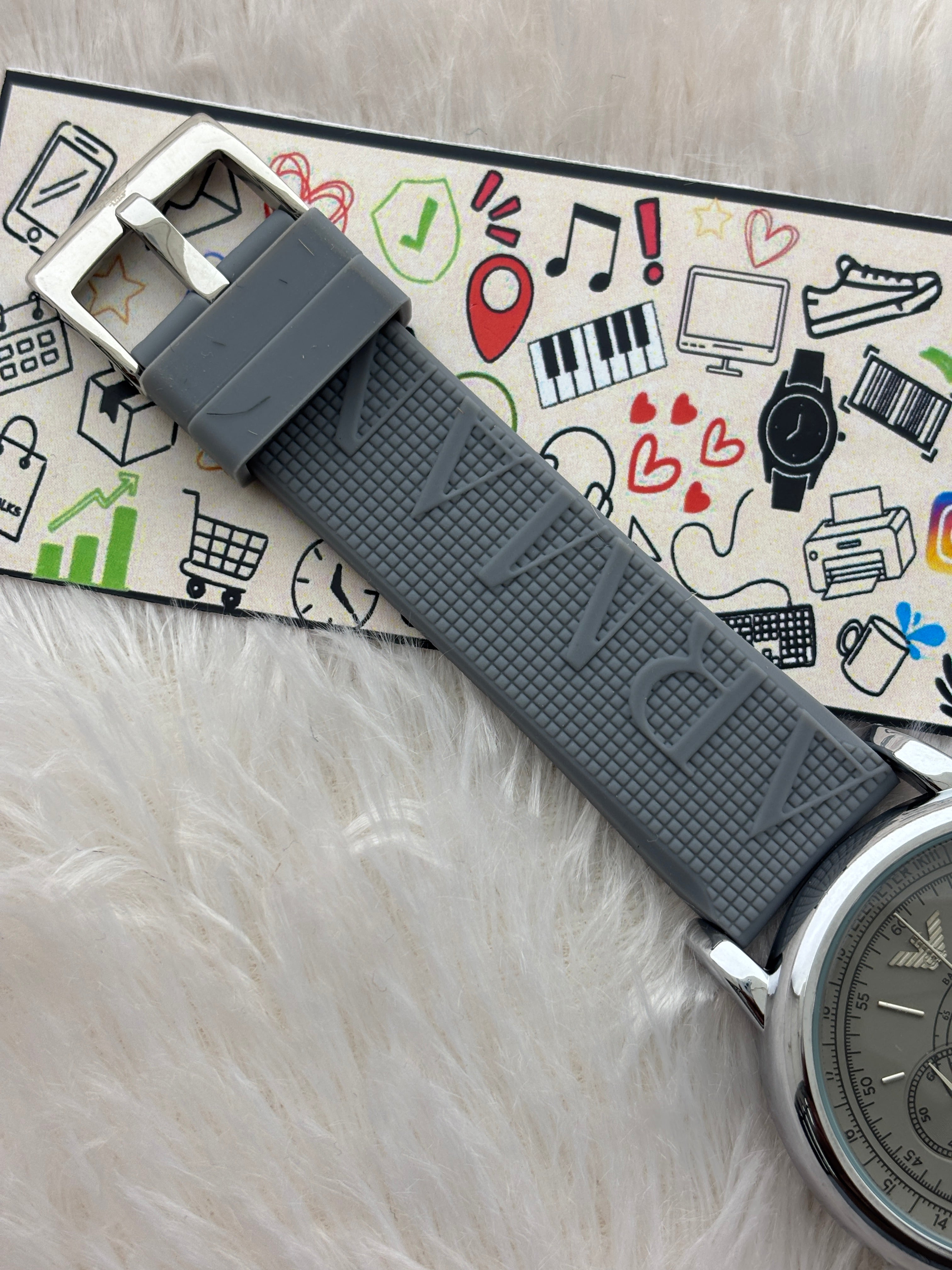 Premium Grey Chronograph Style Watch – Men
