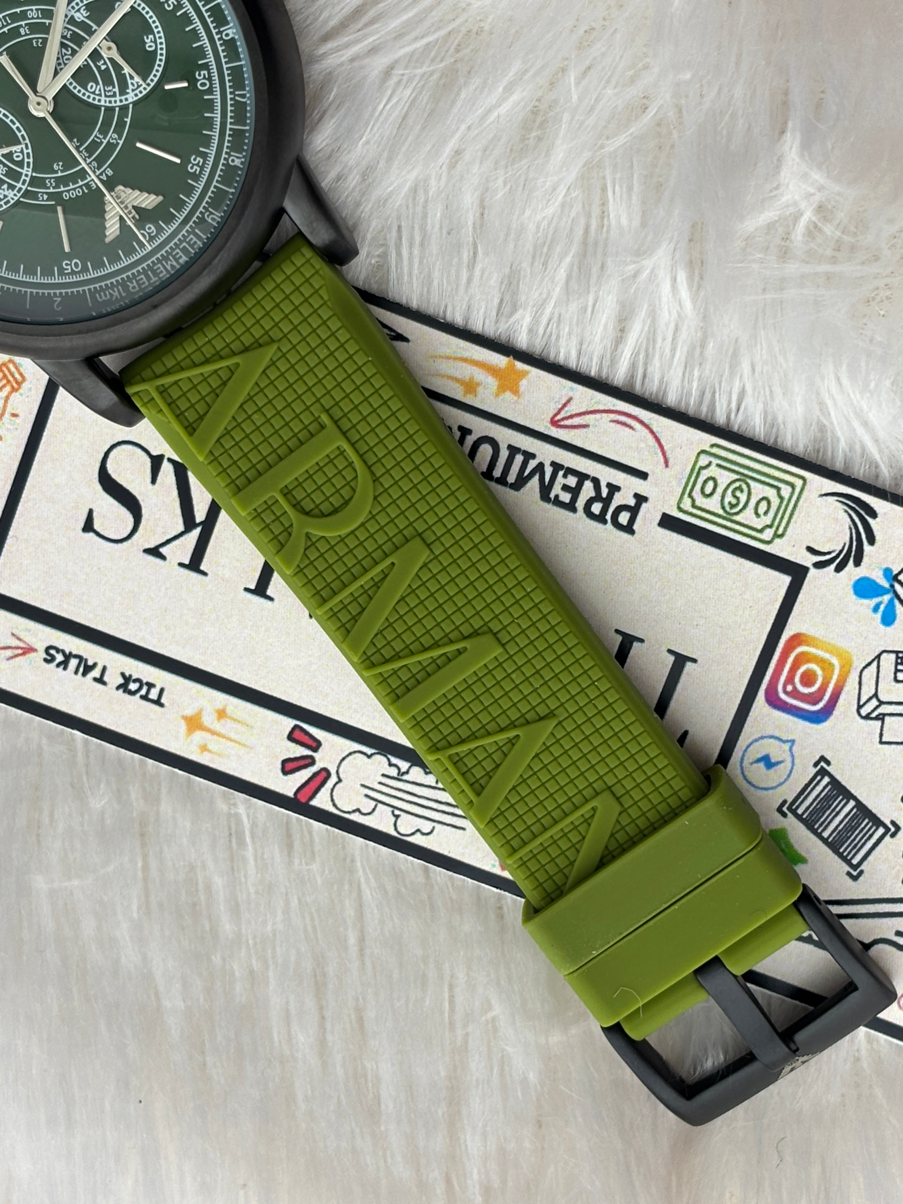 Premium Green Chronograph Style Watch – Men