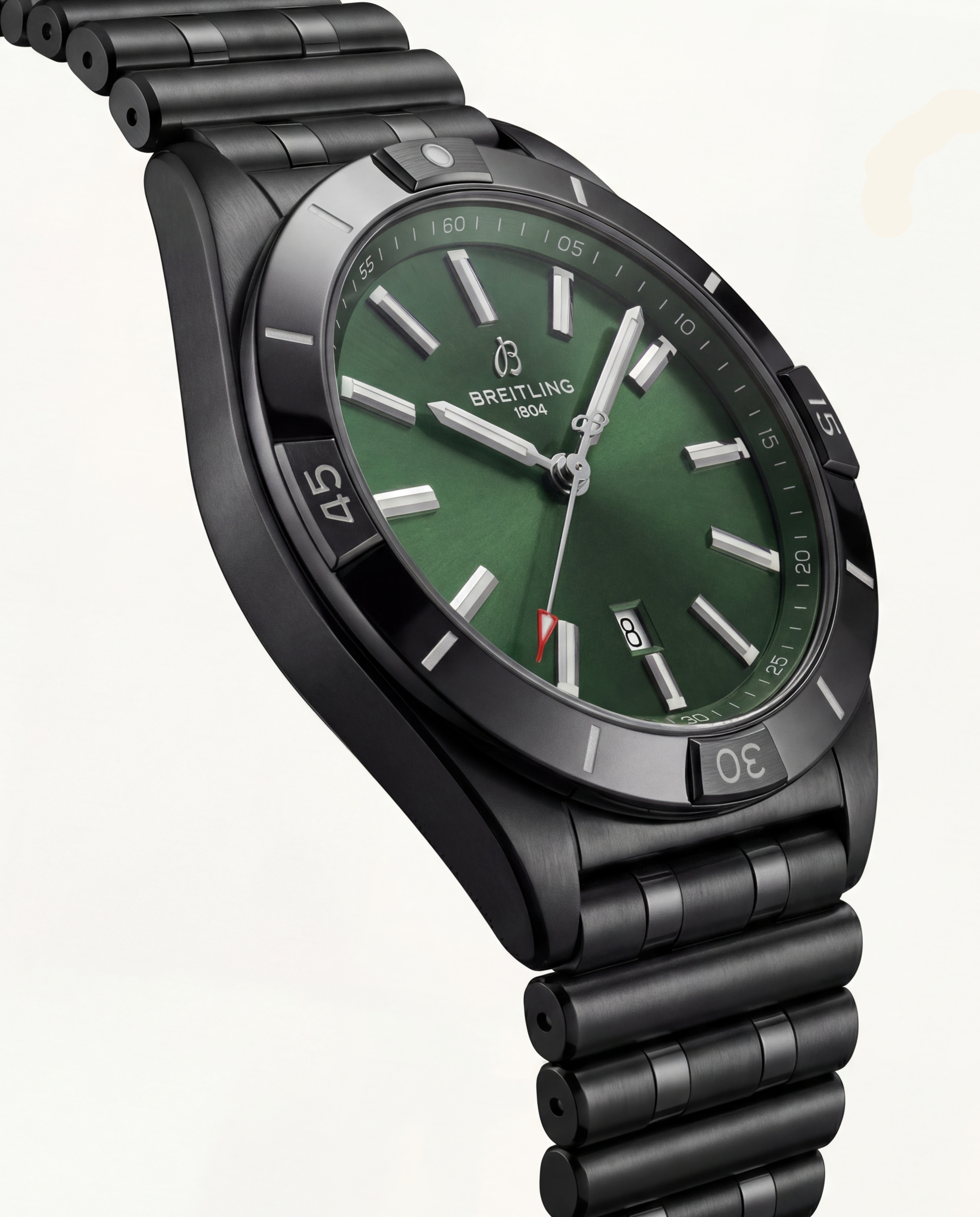 Midnight Black Green Sunburst Luxury Men’s Watch