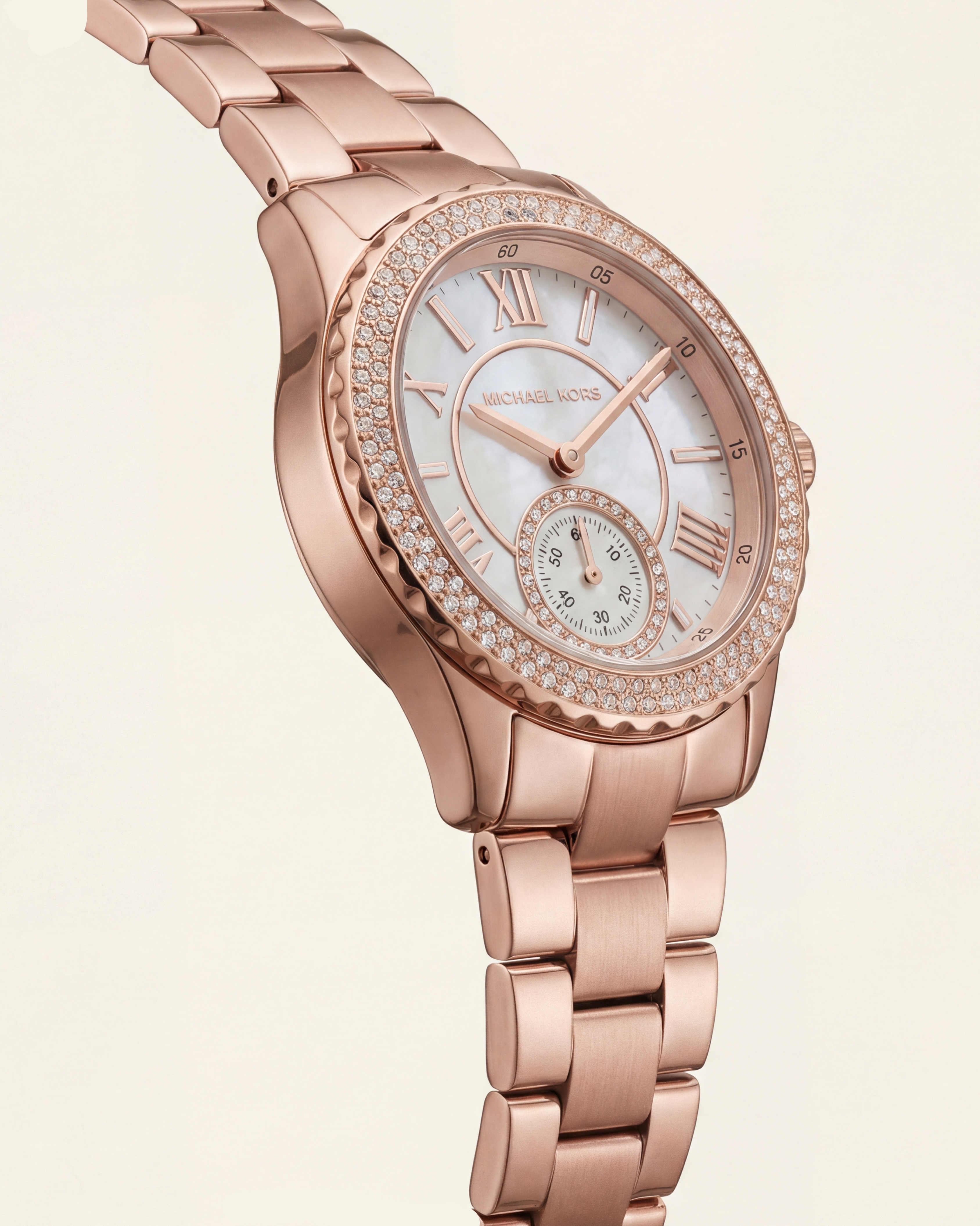 Blush Royale Crystal Watch – Rose Gold Edition