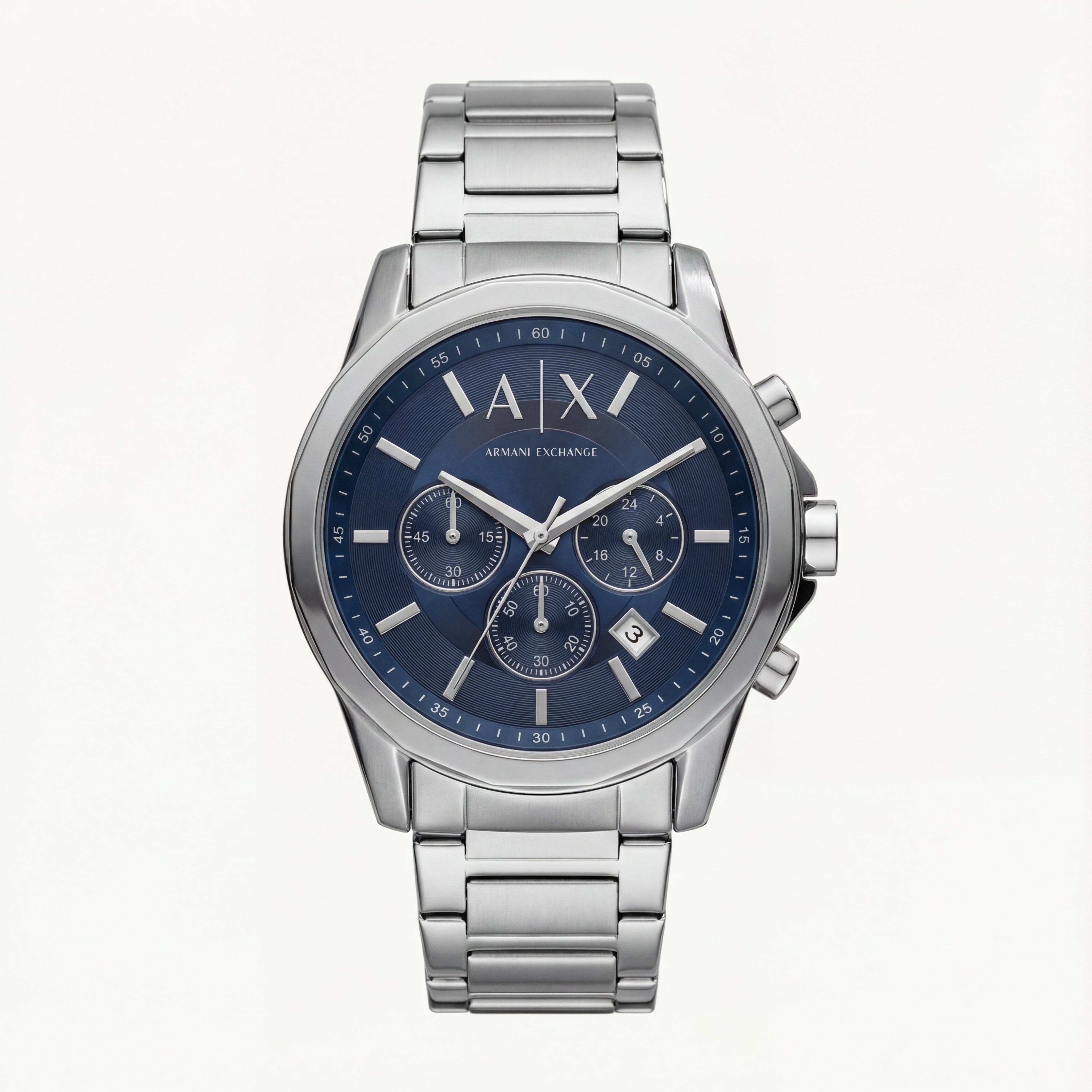 Centrix Deep Blue Silver Chronograph Watch