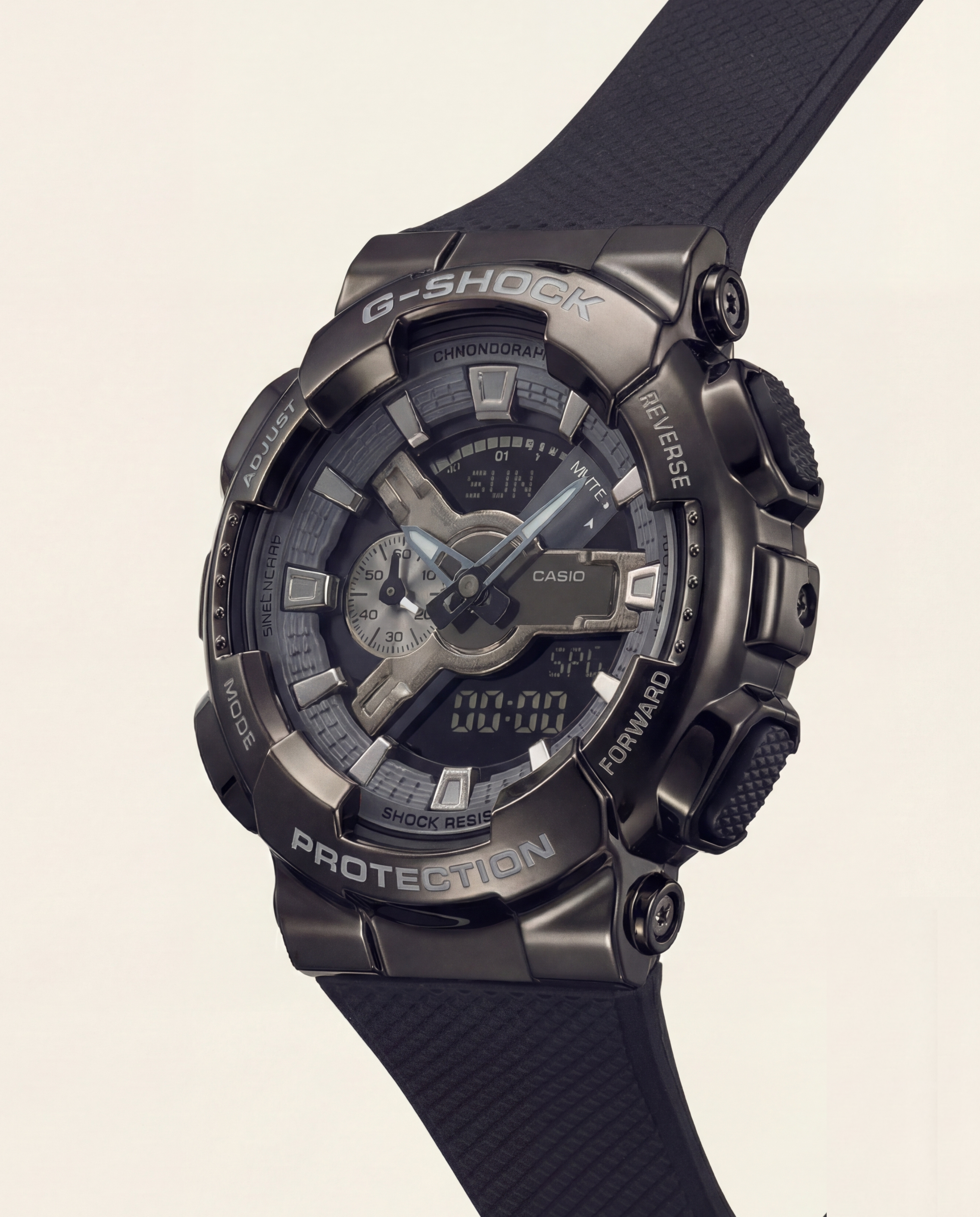 Stealth Black Hybrid Chronograph Tactical Sports Watch
